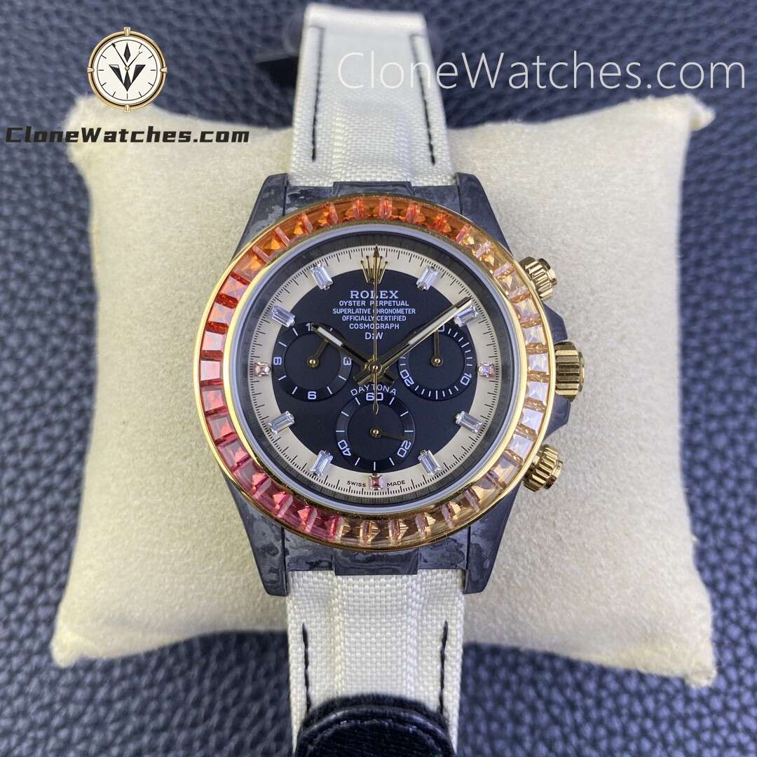 Modified Super Clone Watches 1:1 DiW Rolex Daytona Carbon Fiber RAINBOW SUNRAY