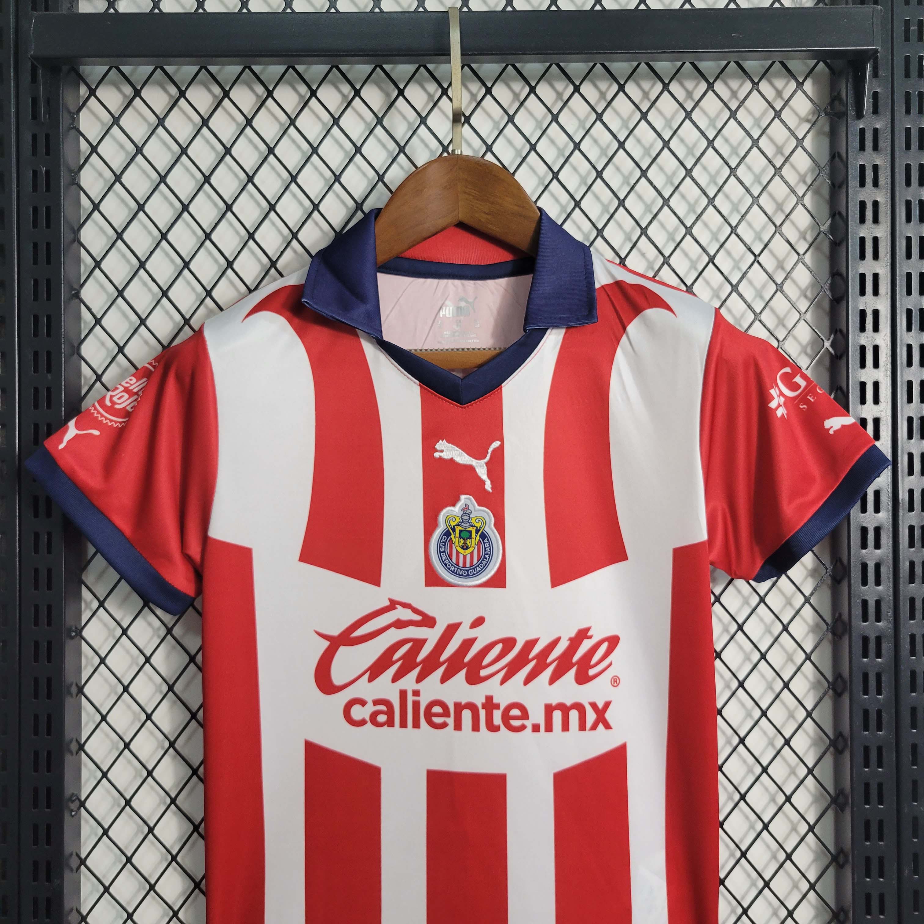 2023/2024 Fan Version Chivas Home Soccer Jersey 1:1 Thai Quality Kids Size