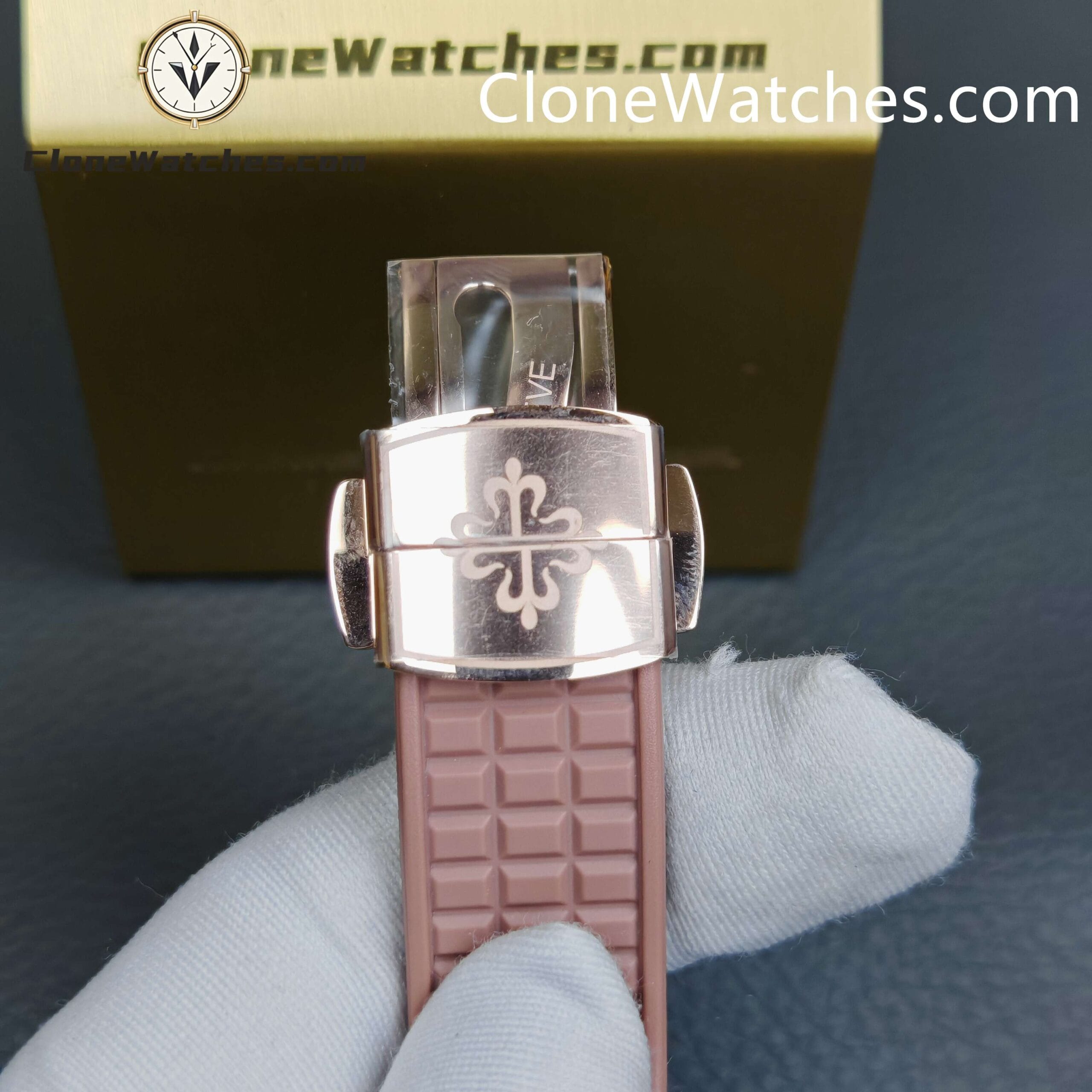 Patek Philippe Super Clone Watches 1:1 Aquanaut 5072R-001 Rose Gold 35.6 mm