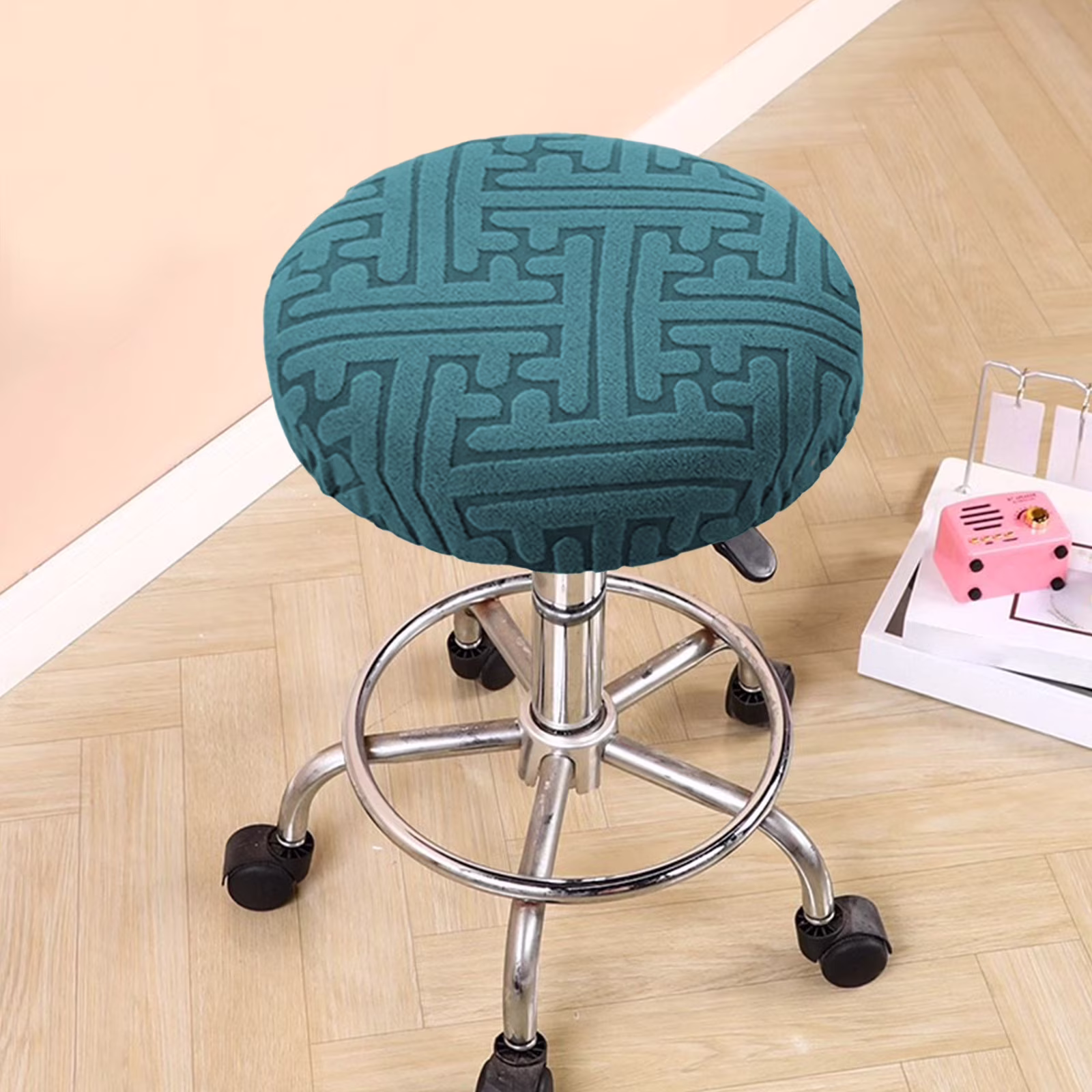 Stool Covers Round,Elastic Bar Stool Covers Washable Stool Cushion Slipcover,Stretchy Bar Chair Seat Cover