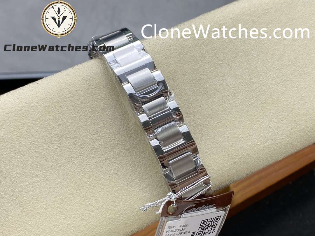 Cartier Super Clone Watches 1:1 Ballon Bleu de W4BB0028 Blue Dial Diamond Bezel 33mm