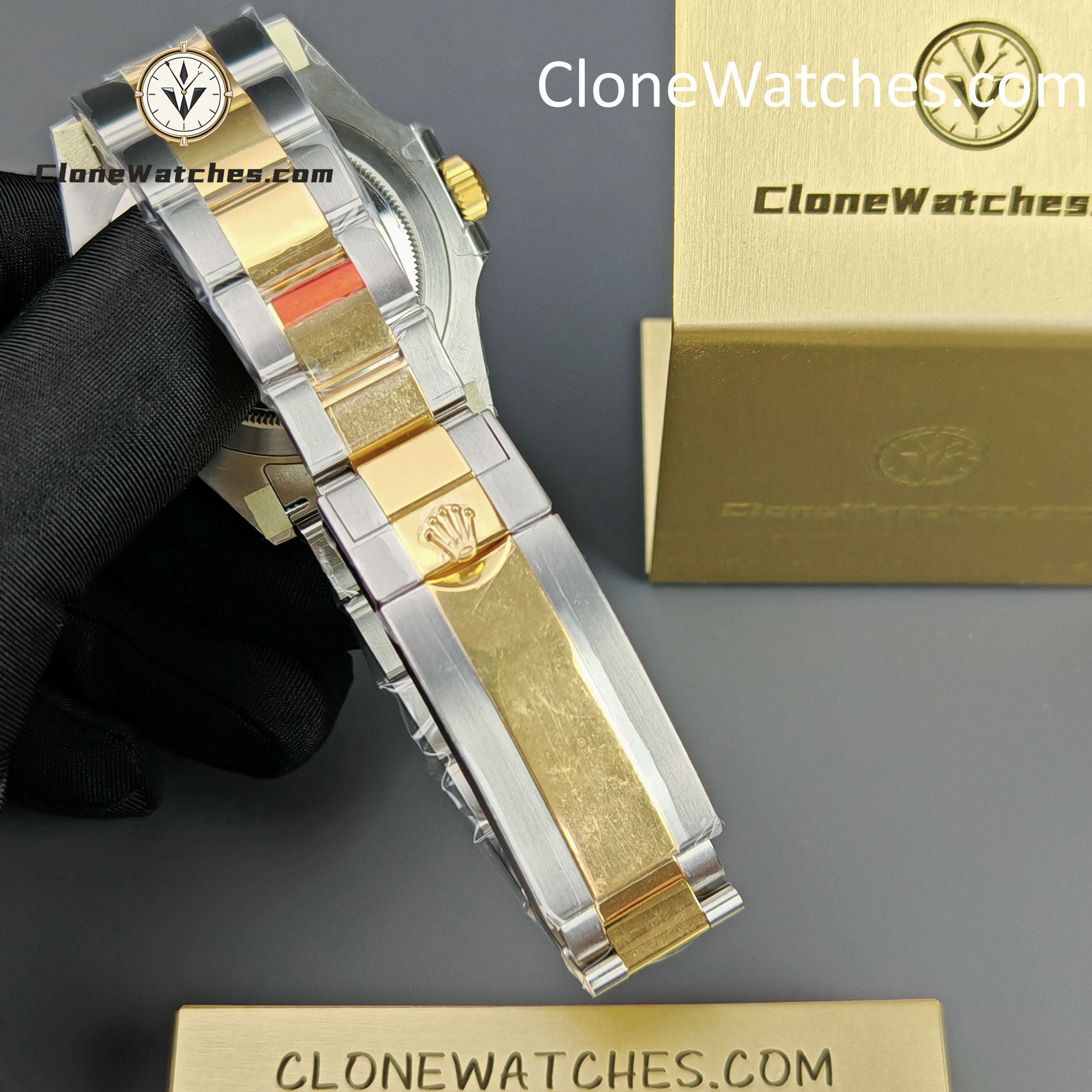 Rolex Super Clone Watches 1:1 Submariner Gold Steel m126613ln-0002 3235 Movement