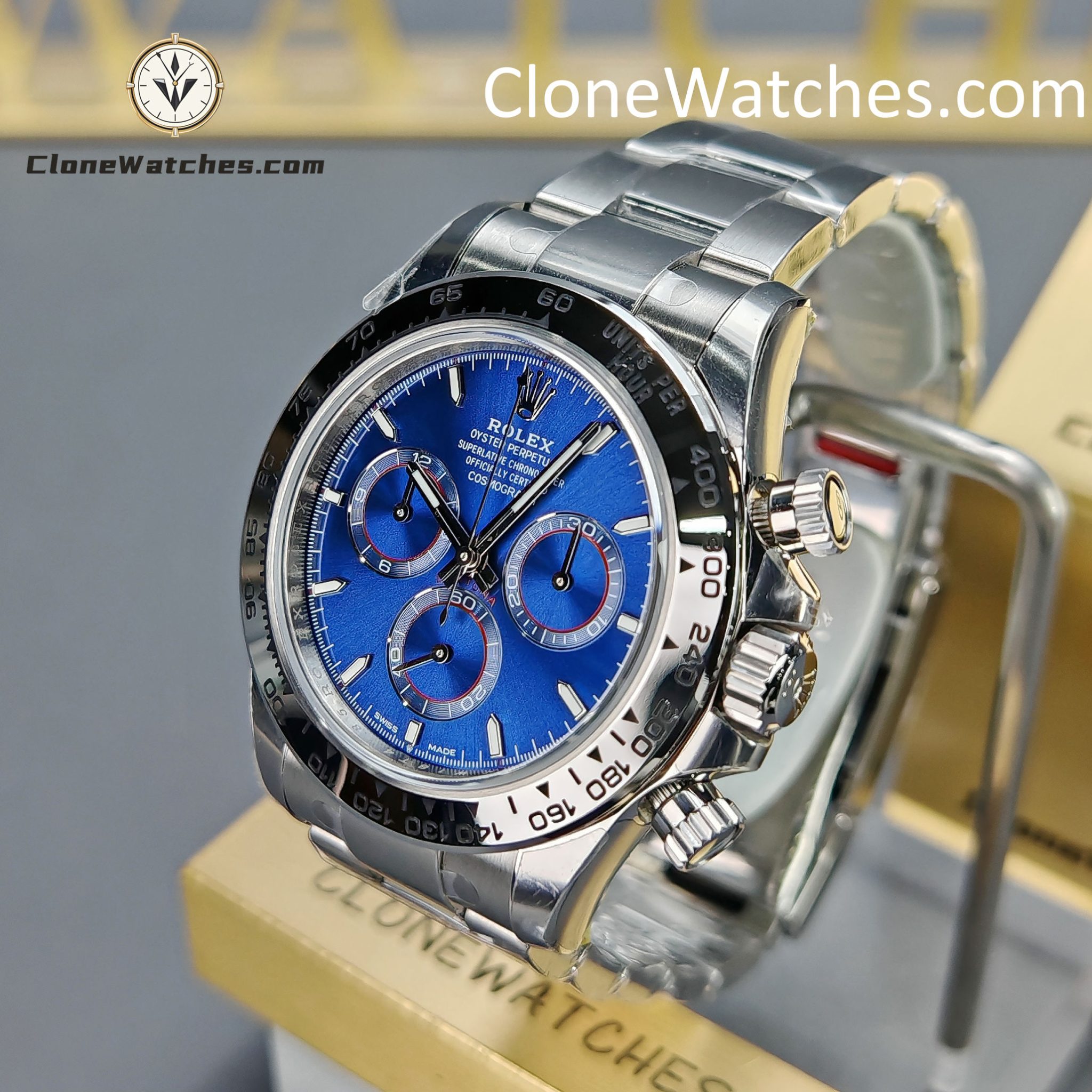 Rolex Super Clone Watches 1:1 Daytona Blue Dial M126509-0005 4131 Movement