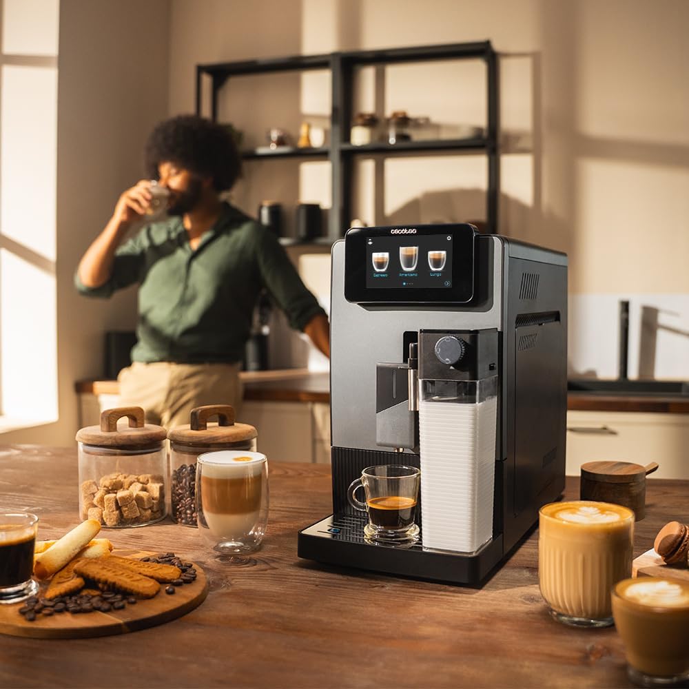 Cafetière superautomatique Cremmaet Latte Touch 19 bars thermoblock 12 boissons 4 profils eau 11 L lait 400 ml écran TFT moulin conique