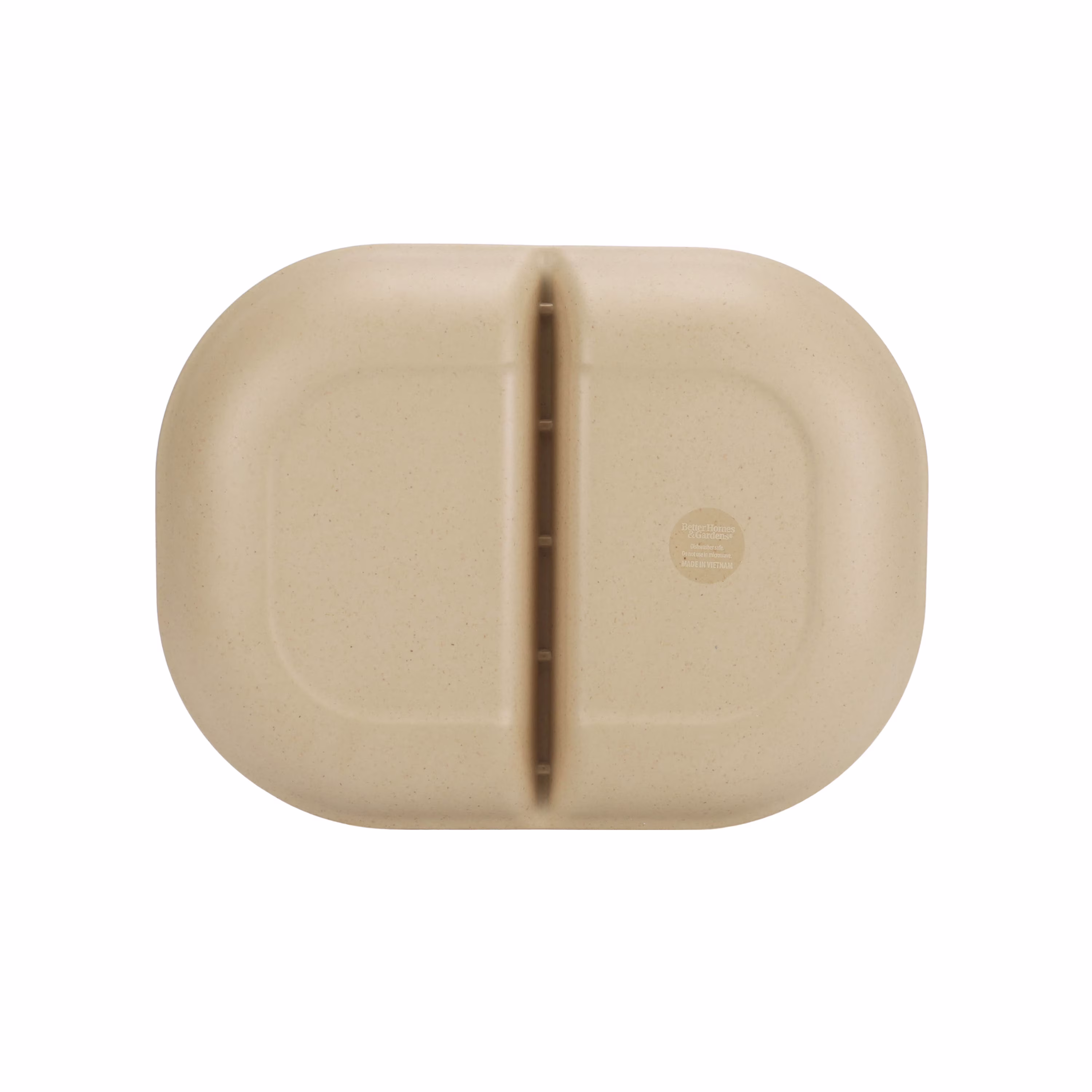 Better Homes & Gardens Divided Serving Tray, Olive Beige, Bamboo Melamine Plastic, Dishwasher Safe, 13.35 in x 10 in