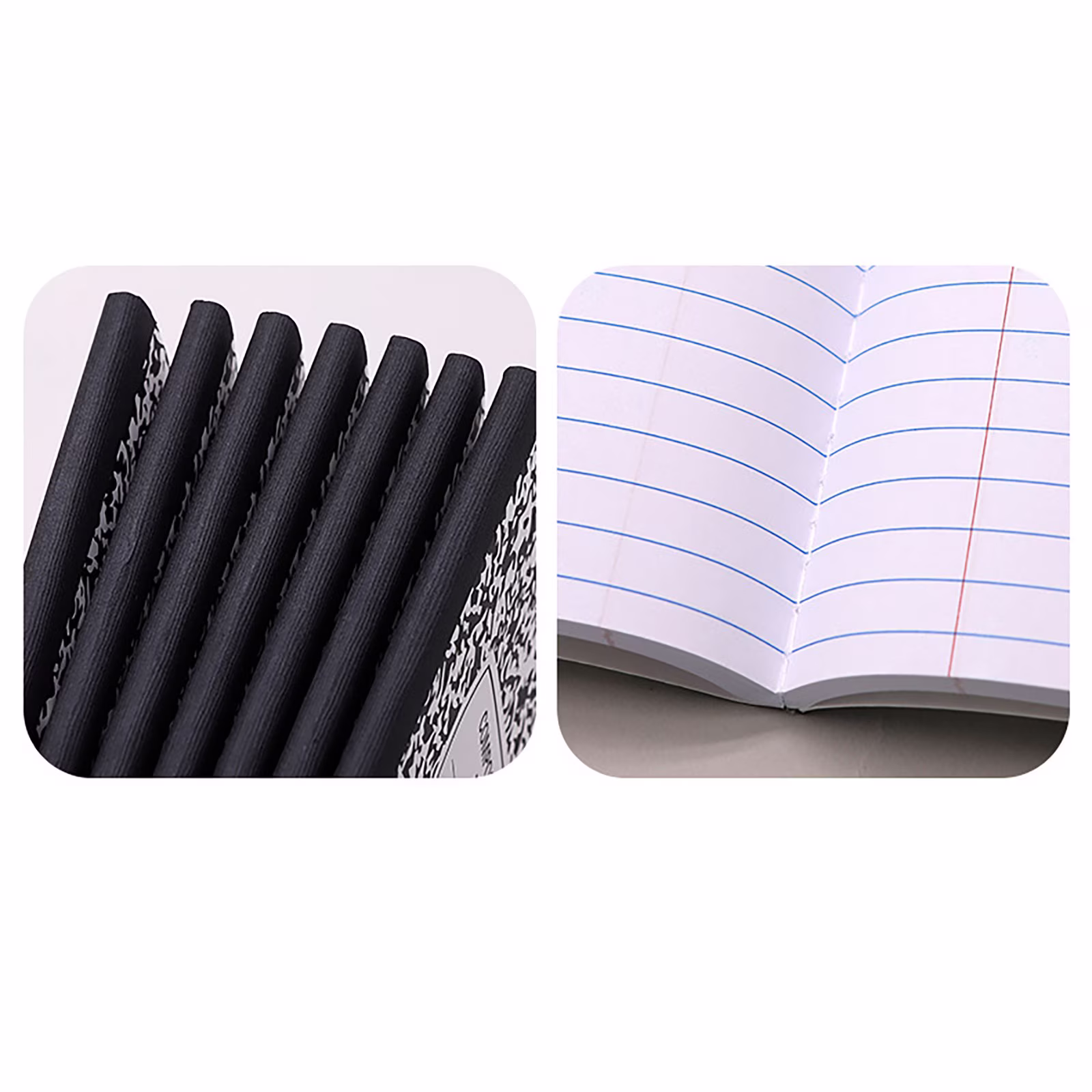 Composition Notebook 1 Pack Wide Ruled 100 Sheets Marble Cover 9.75x7.5in Sewn Binding