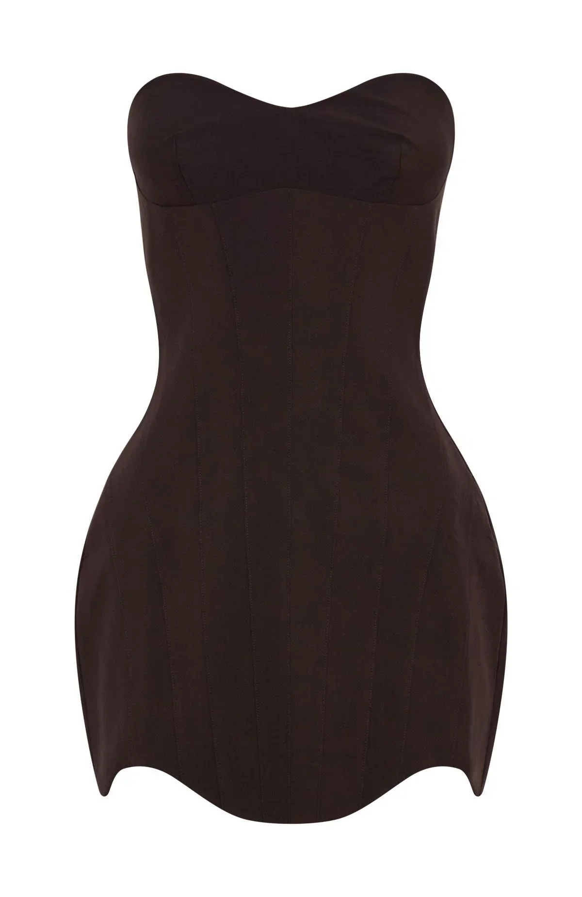 Lavender Fields Strapless Mini Dress Chocolate