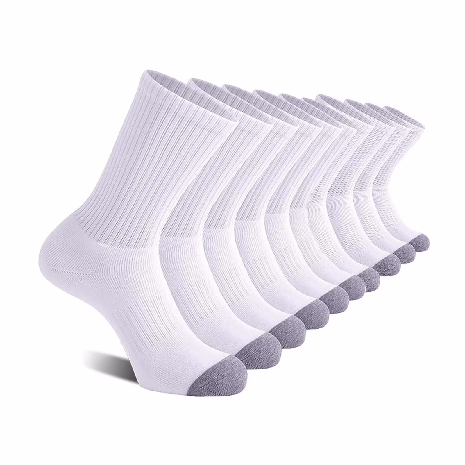 asjyhkr Mens Crew Socks Cotton Running Hiking Basketball Football Athletic Mid Calf Socks