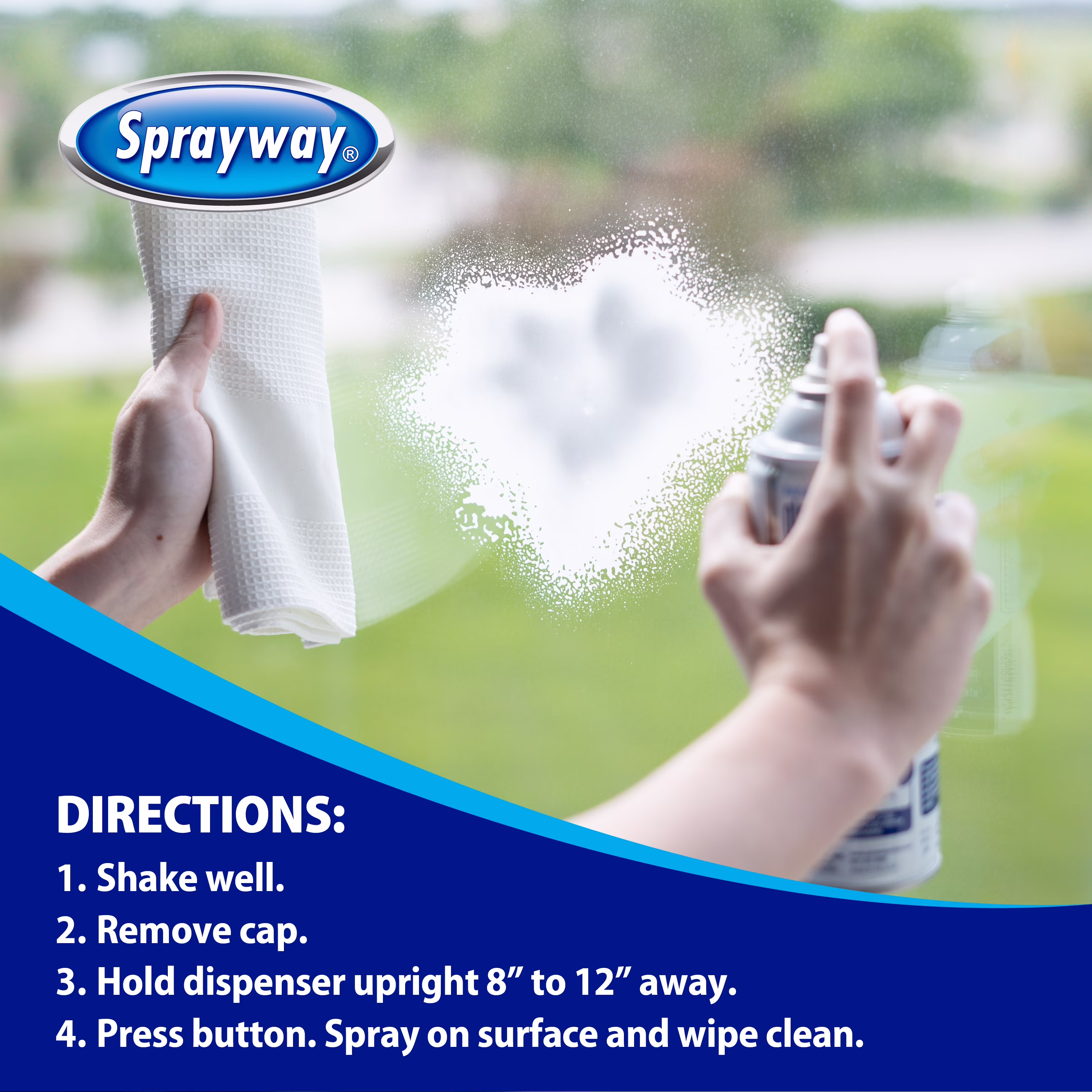 Sprayway Glass Cleaner Foaming Aerosol Spray, 19 oz, 2-Pack, Ammonia-Free, Streak-Free Shine