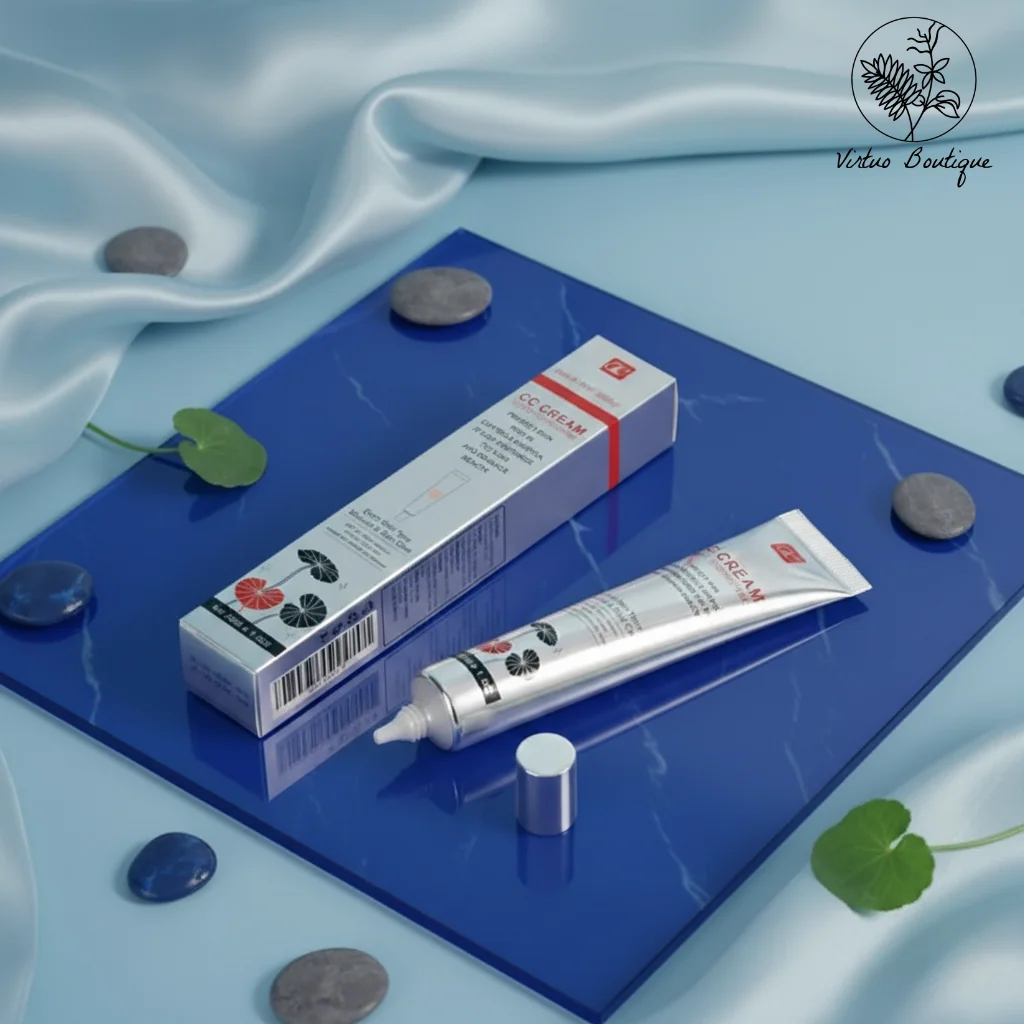 Color Correcting CC Cream with Centella - Lightweight Foundation with Whitening, BB Cream Coverage & Skin Repair in One