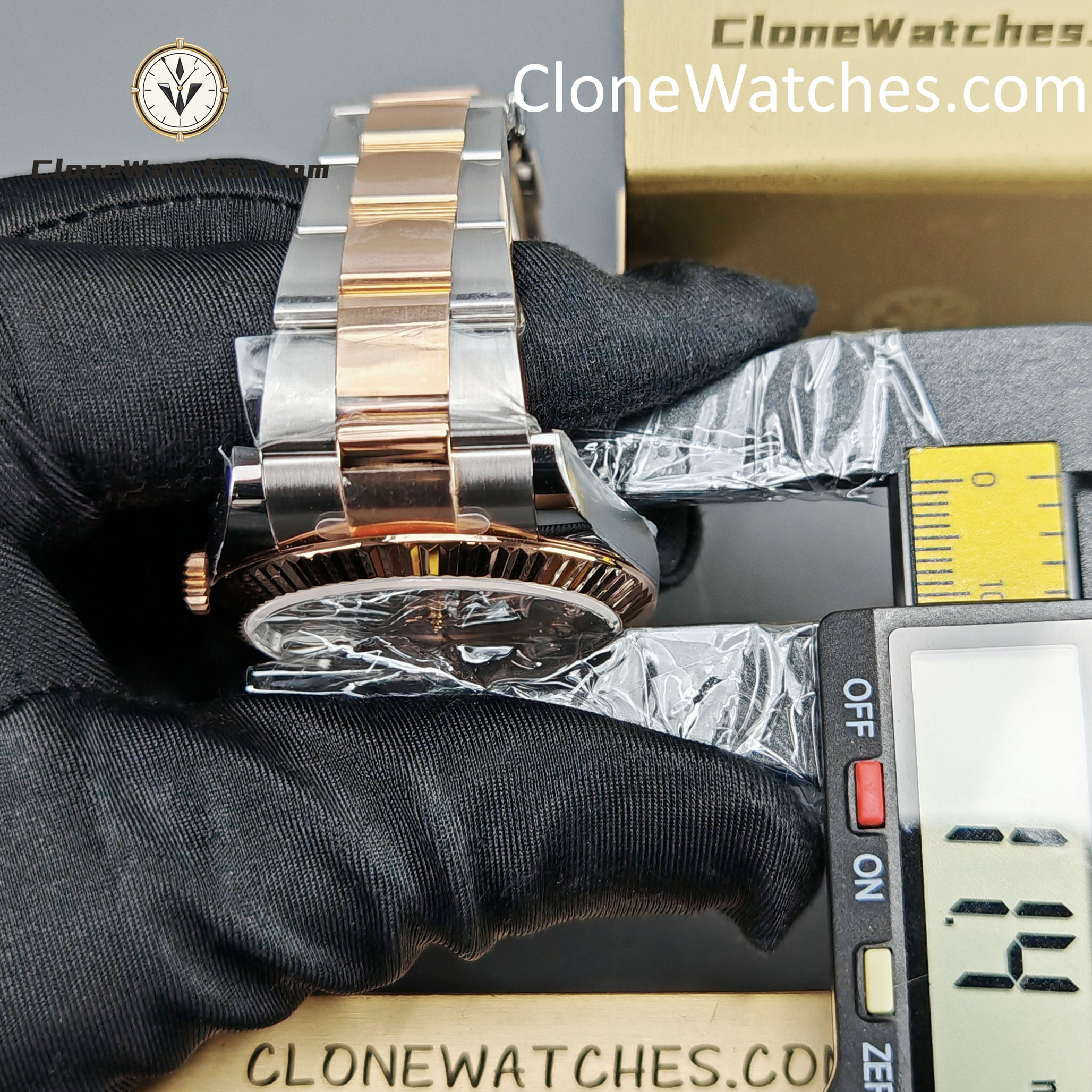 Rolex Super Clone Watches 1:1 DateJust Champagne Diamond Dial Oyster 41MM M126331-0007 3235 Movement