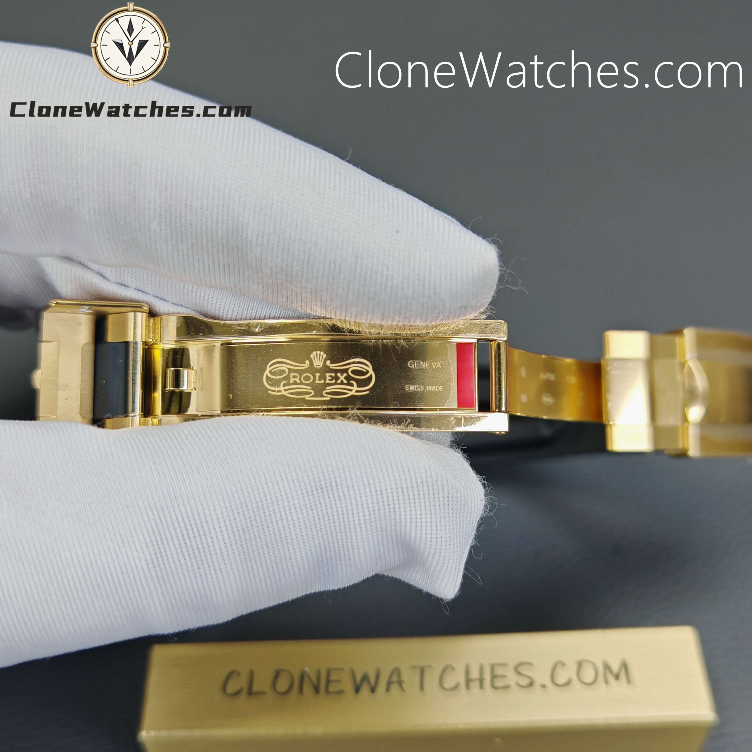 Rolex Super Clone Watches 1:1 Daytona 18K Gold Black Diamond Dial m116518ln-0078 4130 Movement