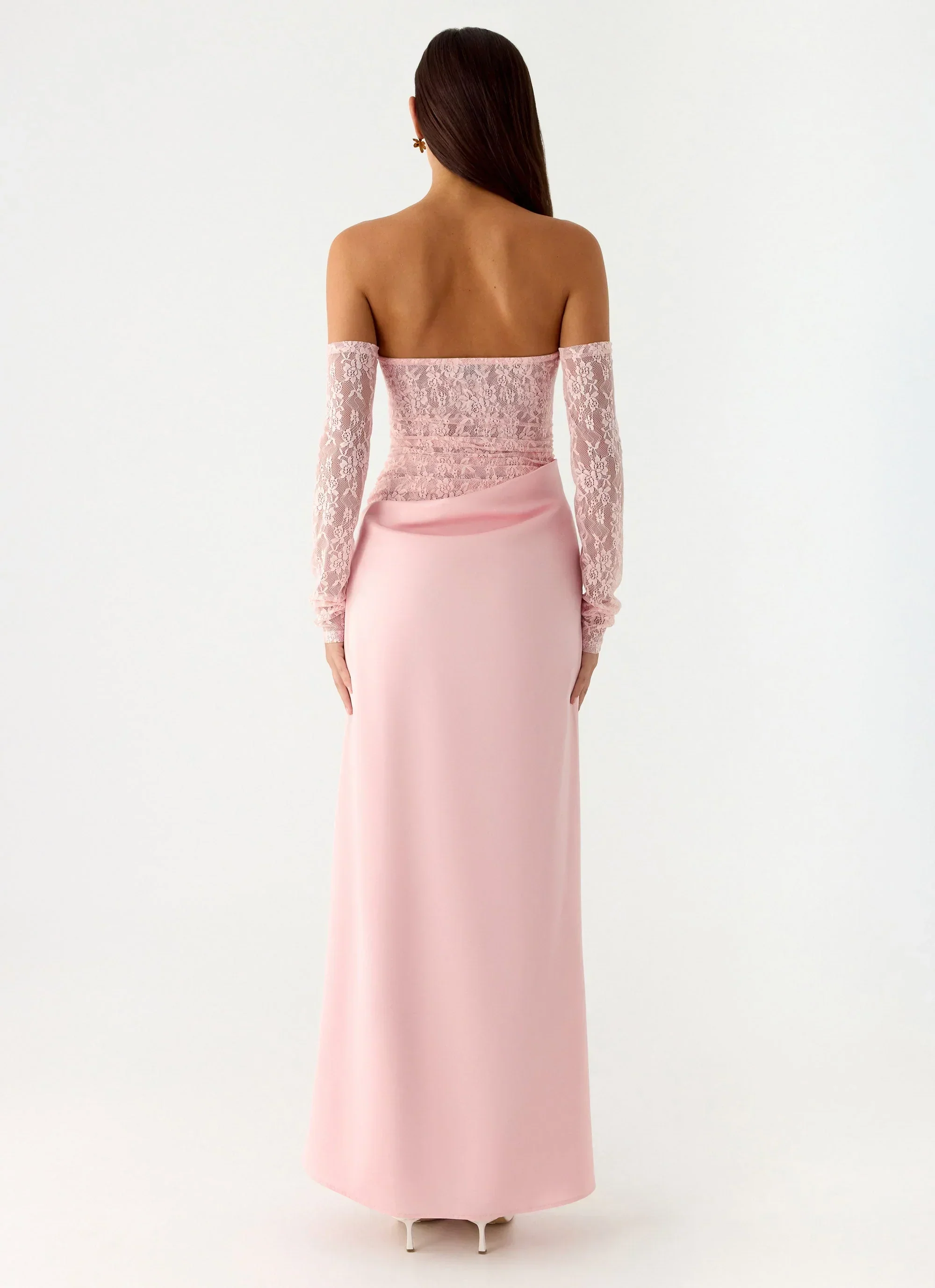 Kaina Off Shoulder Maxi Dress - Pink