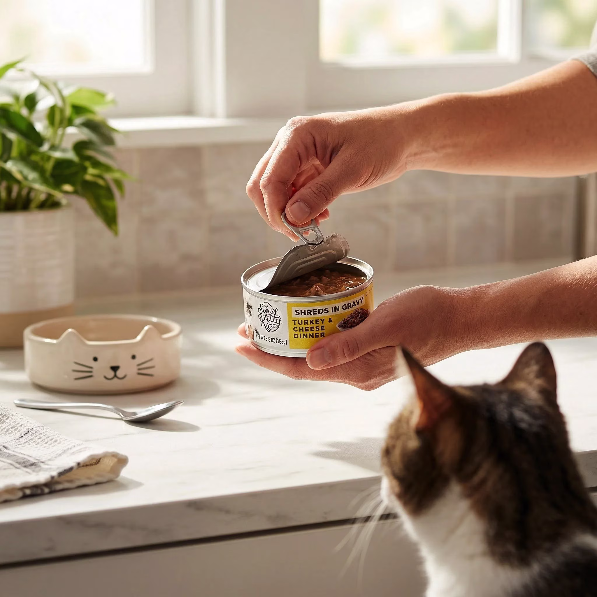 Special Kitty Turkey & Cheese Wet Cat Food in Gravy, 5.5 oz Can