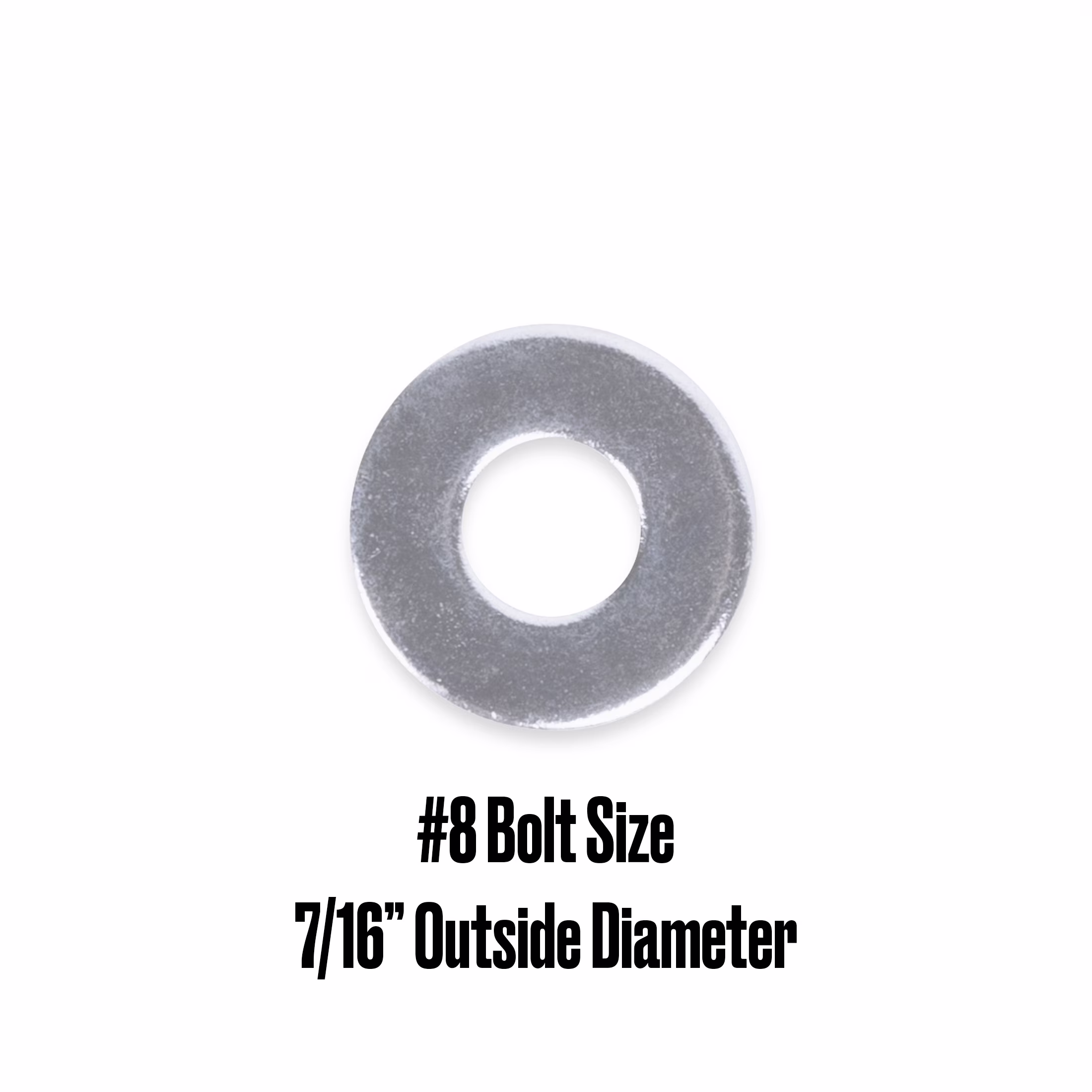 Hillman Flat Washers, #8, Steel, Zinc Finish, USS Washers, Silver, 45 pack