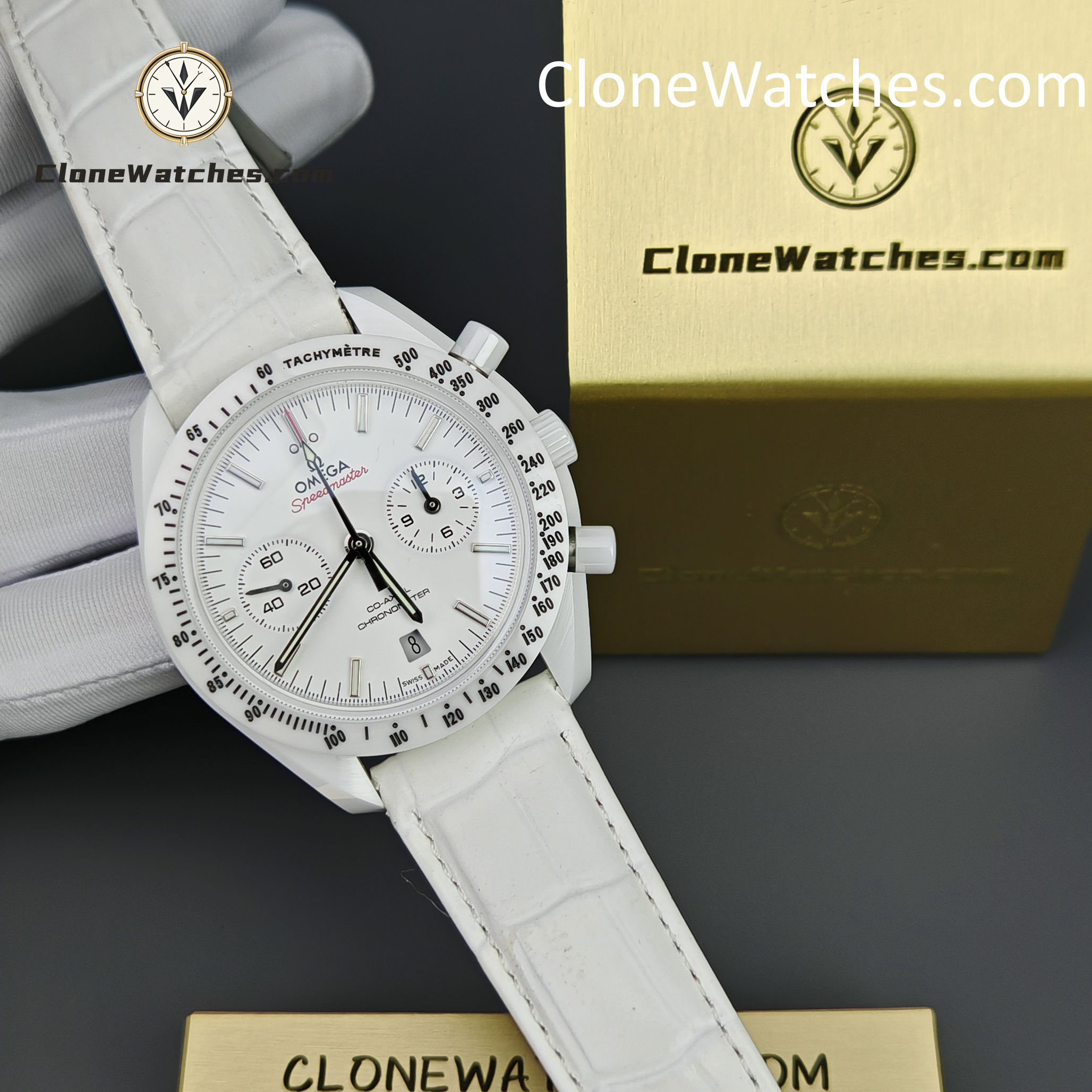 OMEGA Super Clone Watches 1:1 Speedmaster Dark Side of the Moon 311.93.44.51.04.002 44.25mm White Side of the Moon