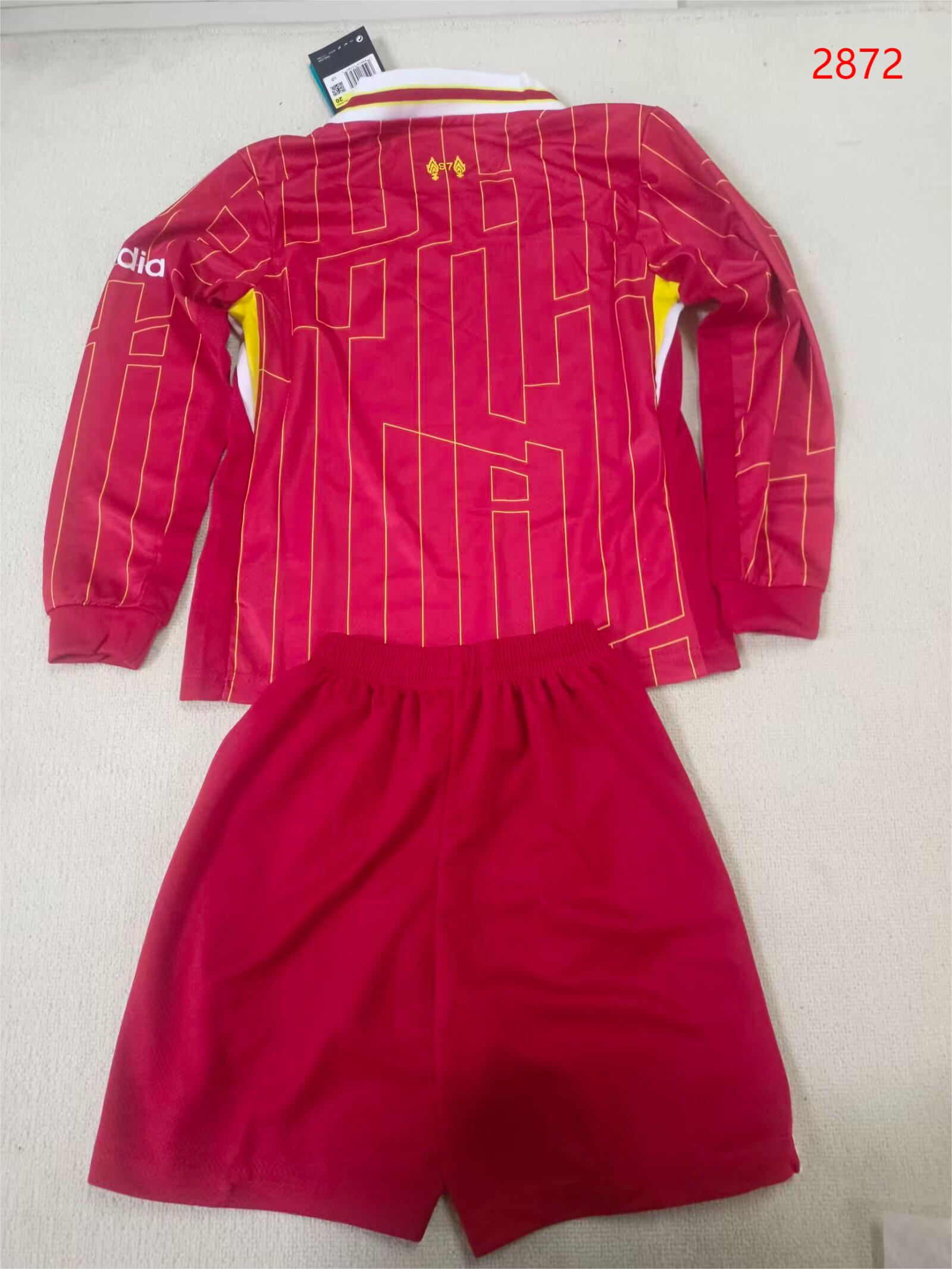 2024/25 LiverpoolHome long sleeve jersey- Children's suit