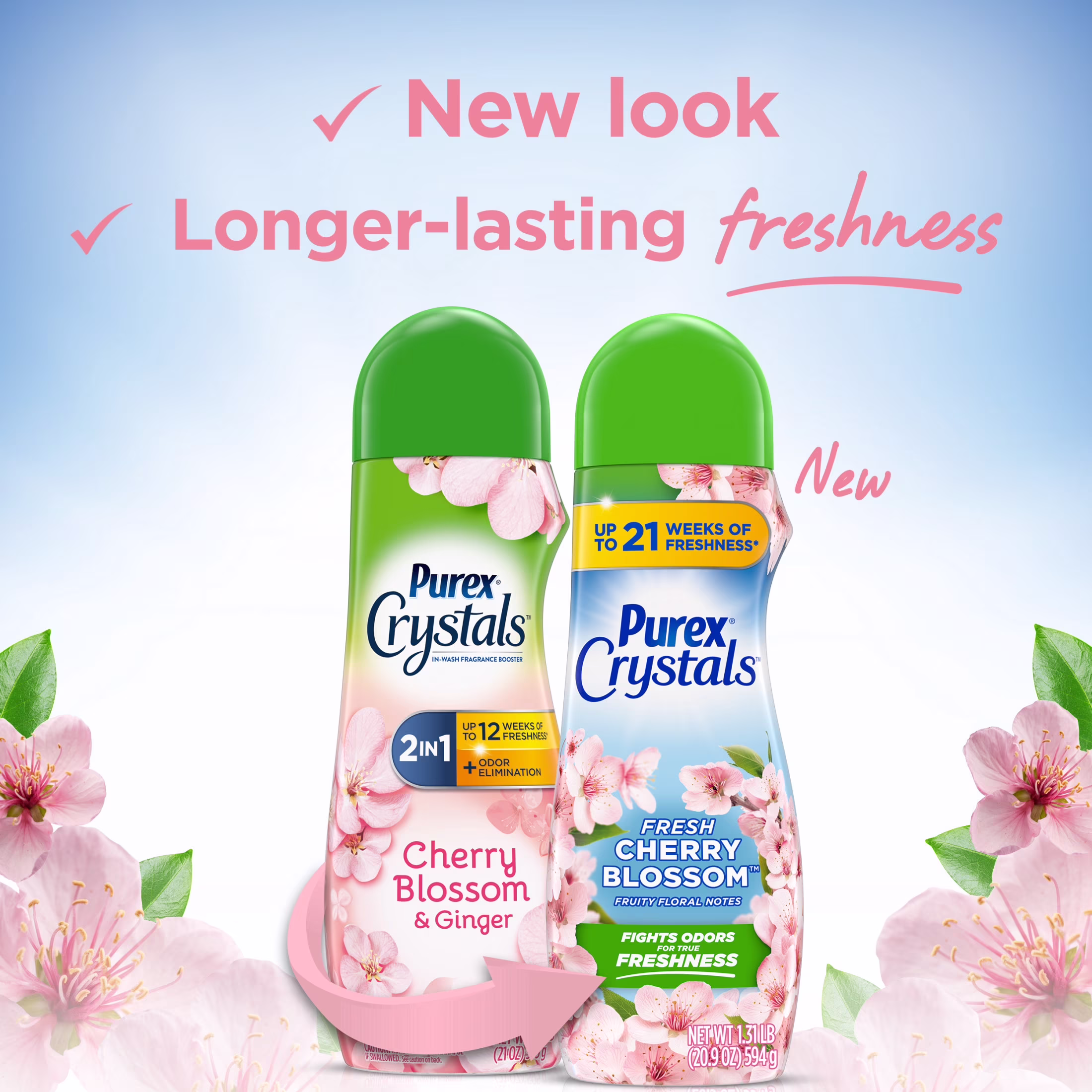 Purex Crystals Scent Booster, Fresh Cherry Blossom, 21oz