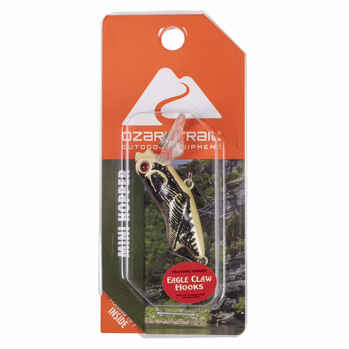 Ozark Trail Mini Hopper Crankbait, Autumn, 1/9 oz, Freshwater Fishing Lure
