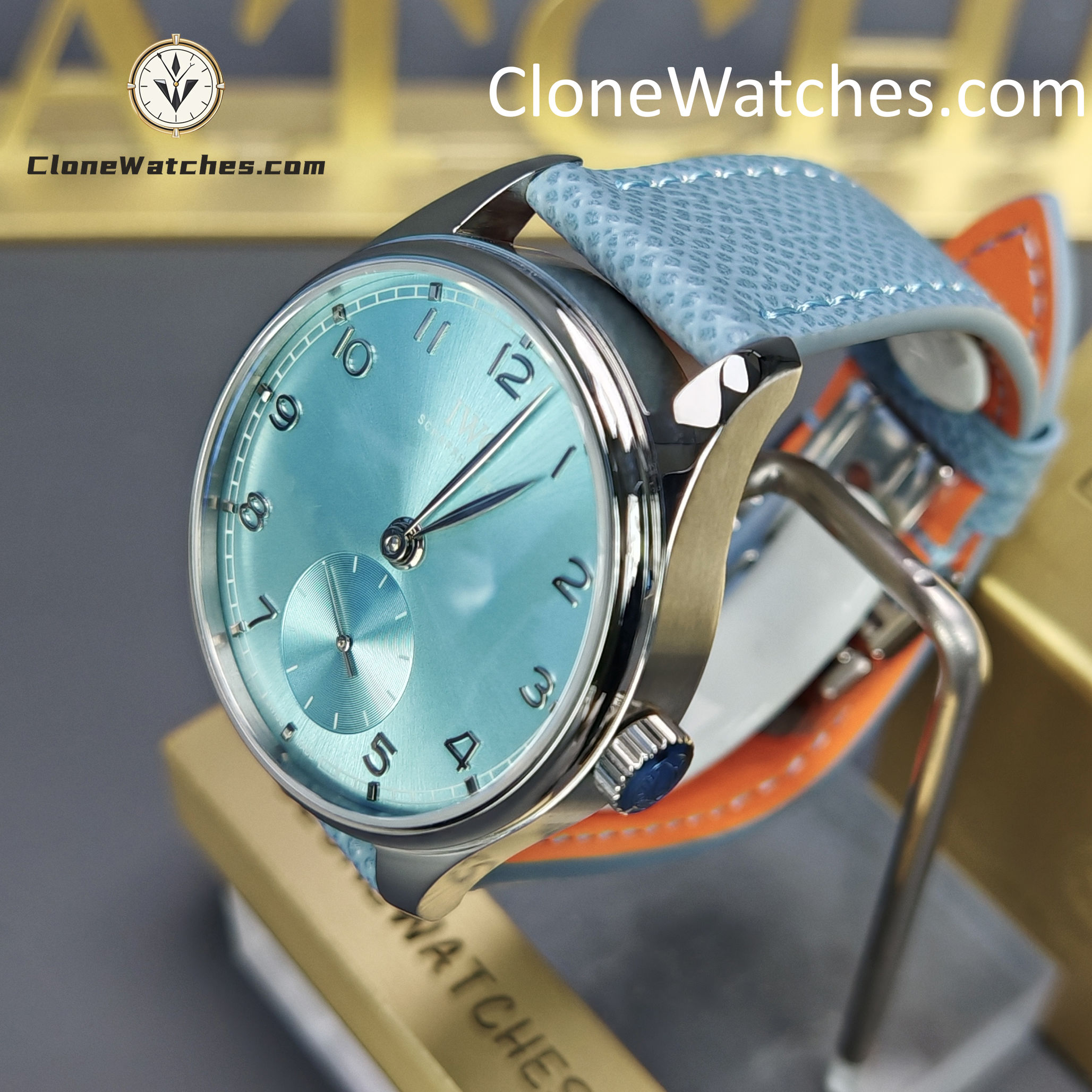 IWC Super Clone Watches 1:1 Blue Dial Portugieser IW358402