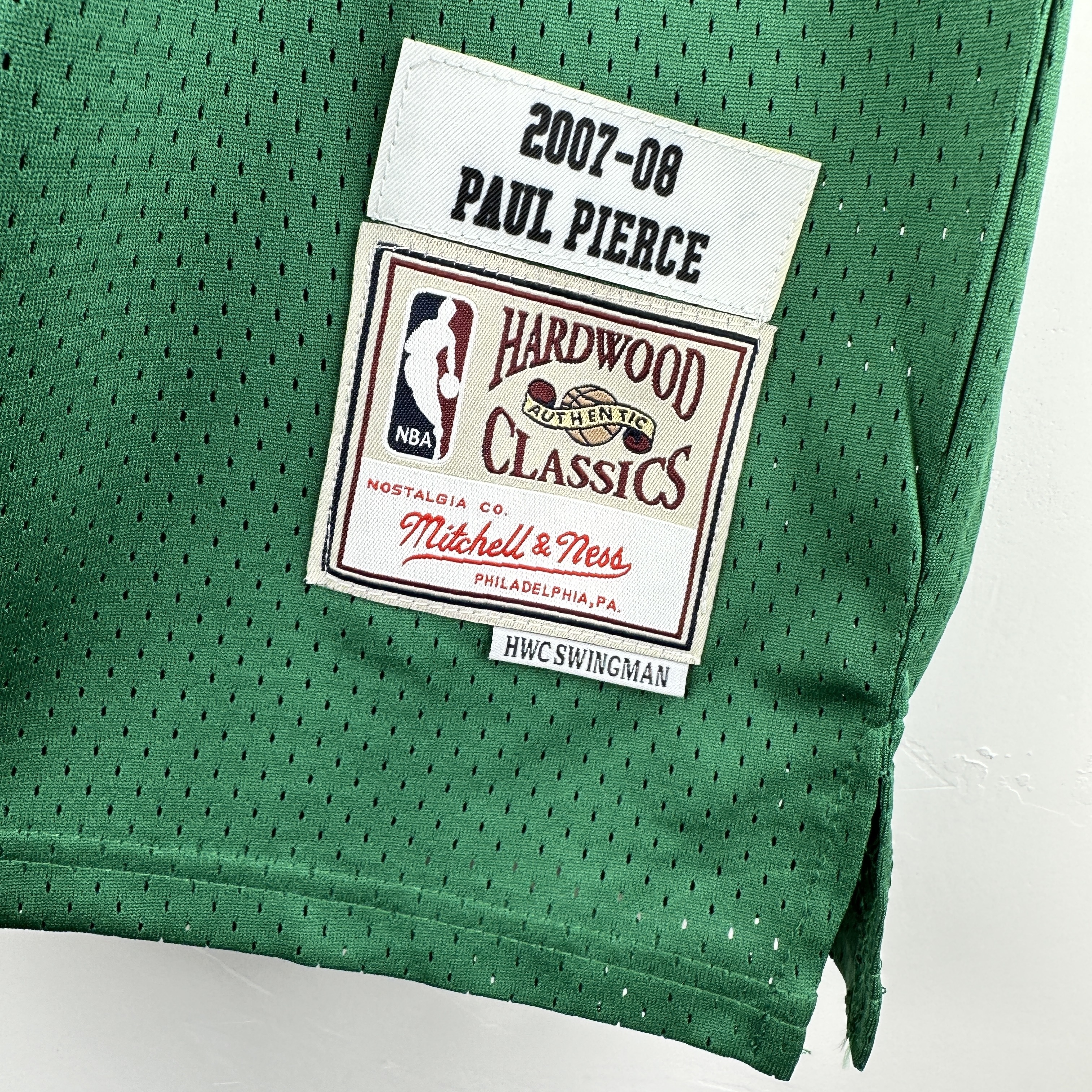 Embroidered MN Retro Jersey Celtics 07/08 Season Green No. 34 Pierce