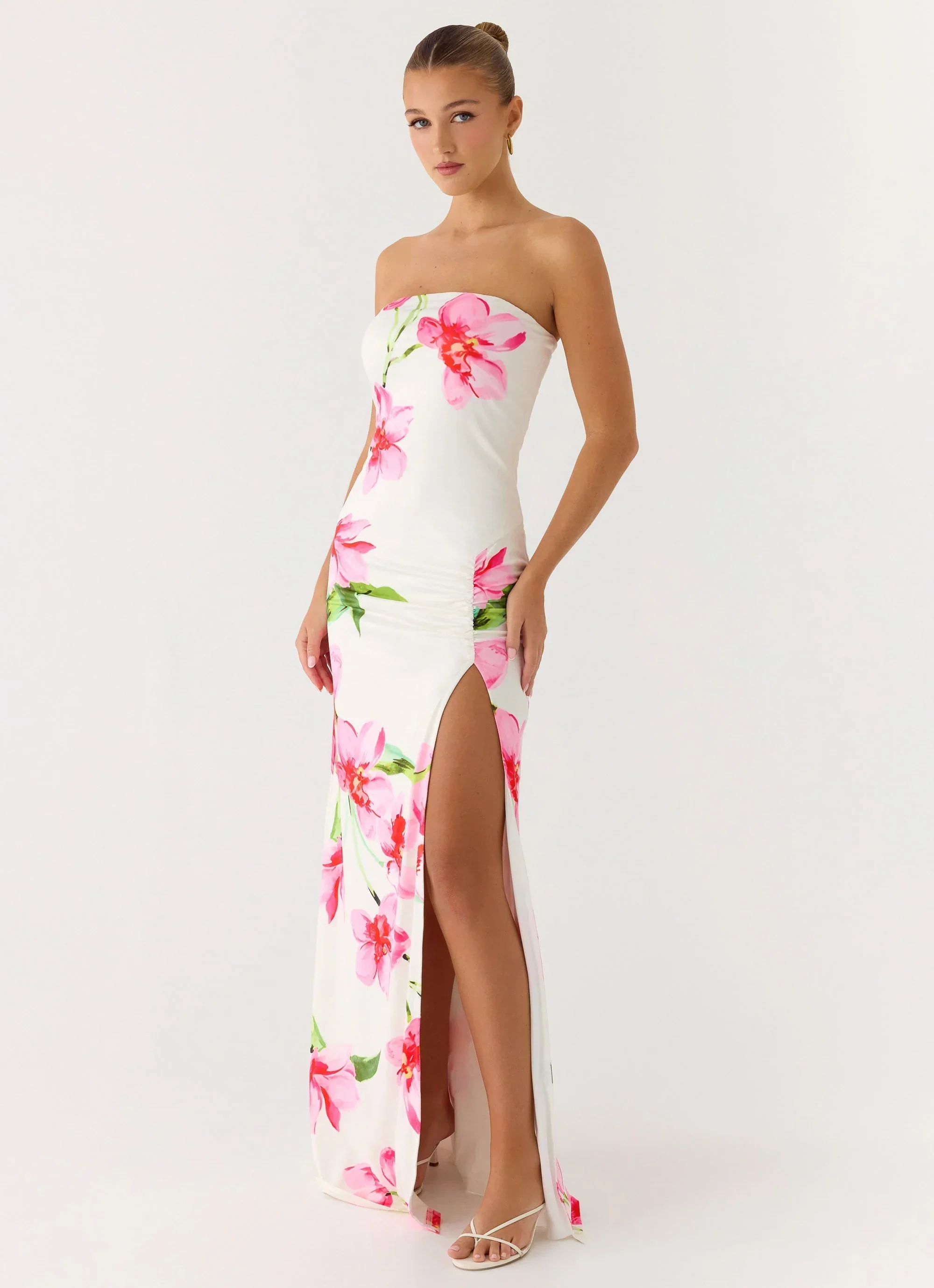 Erivo Strapless Maxi Dress - Ivory Reef