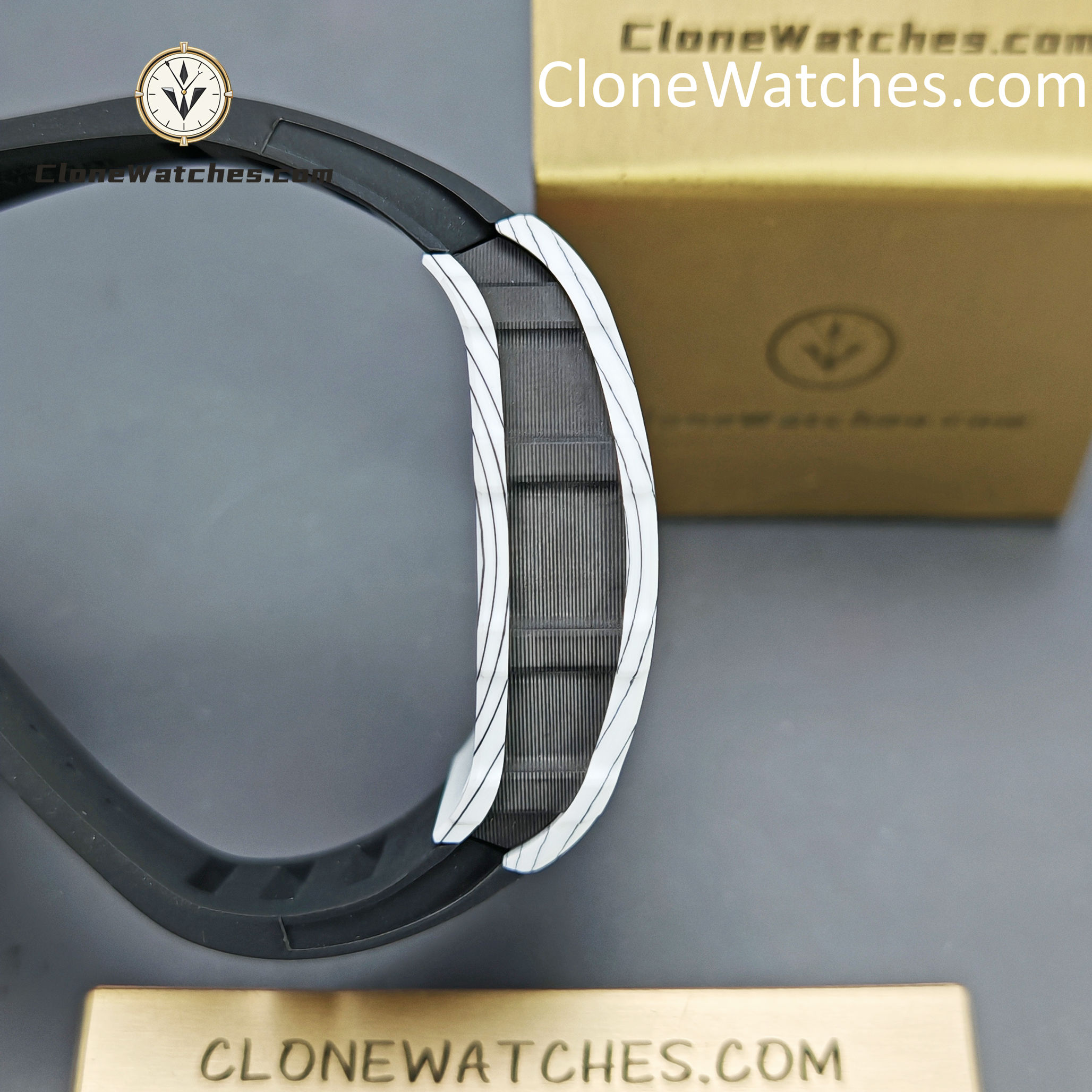 Richard Mille Super Clone Watches 1:1 RM 035 – 01 White Carbon Tourbillon Black Strap