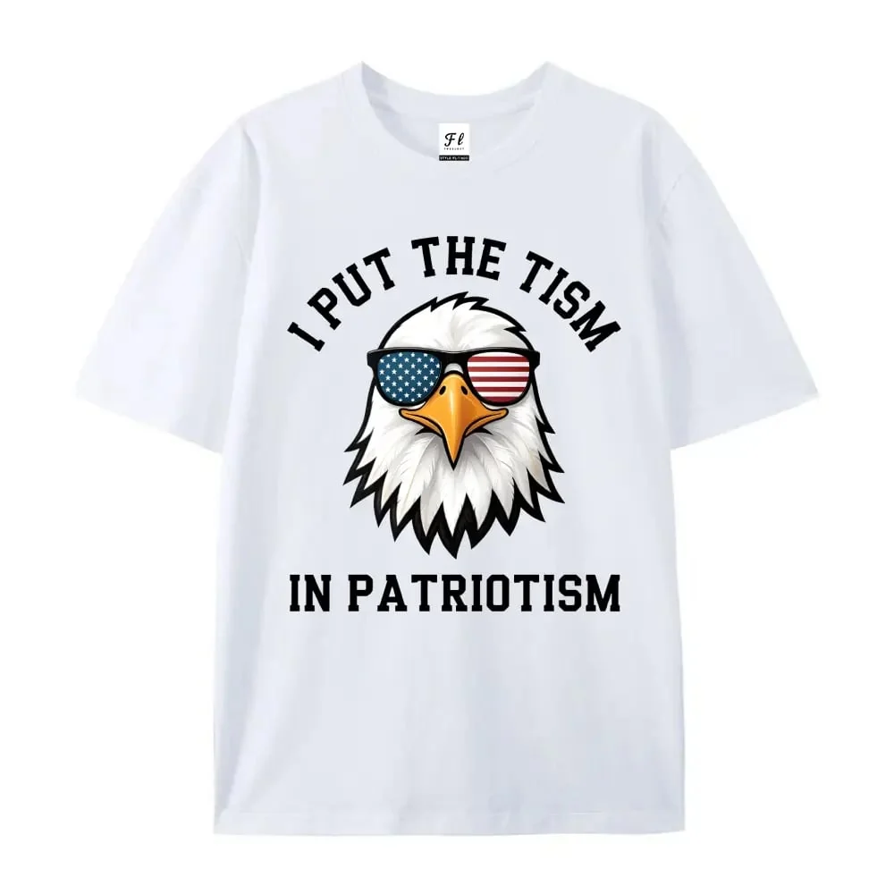 Put The Tism In Patriotism Athletic Eagle T-Shirt Unisex for Daily Wear