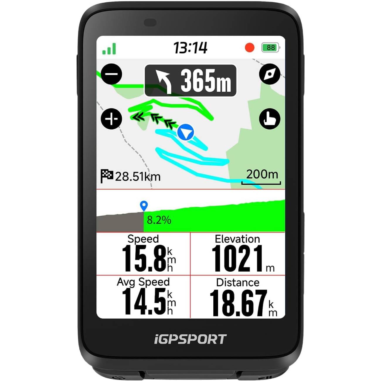 Compteur vélo sans fil écran 3,5 pouces VO2 analyse entraînement 35 h