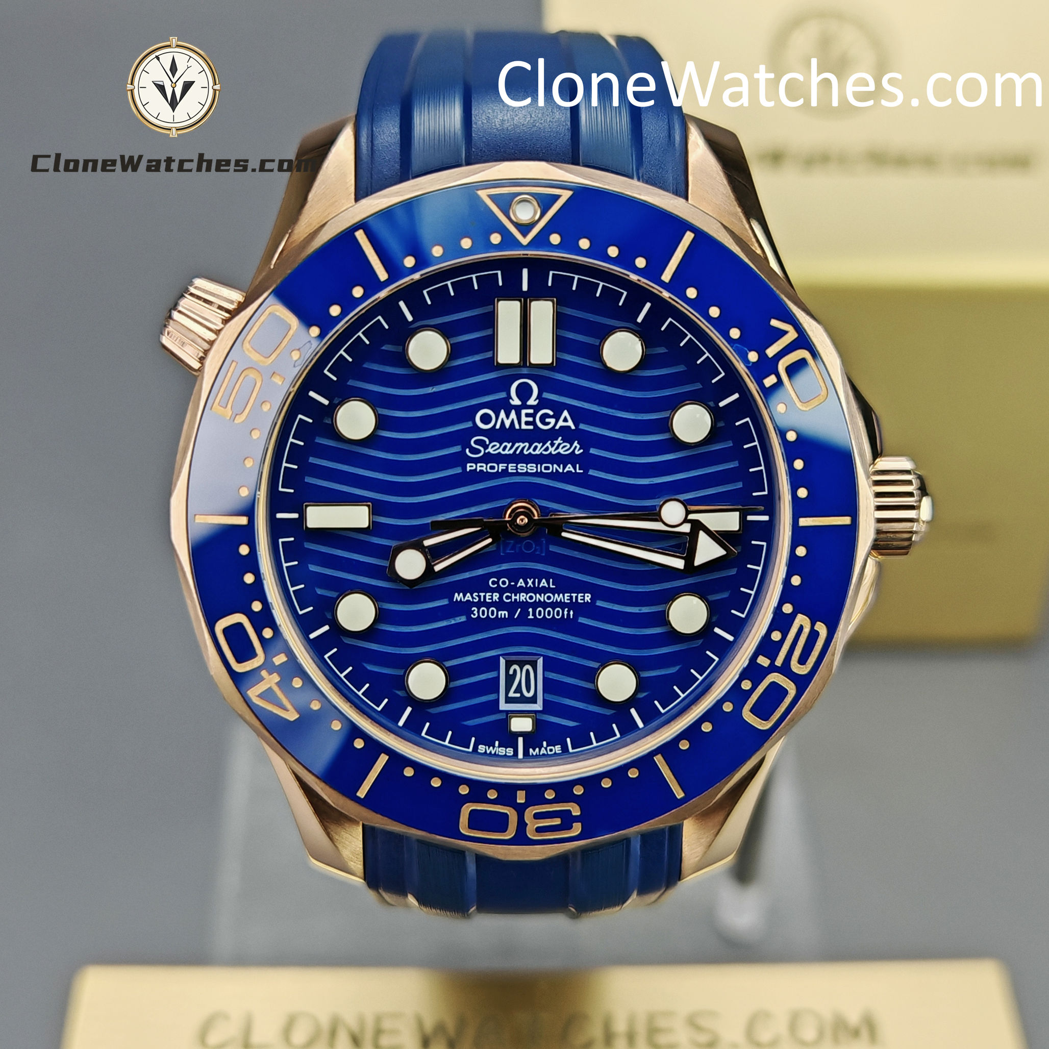 OMEGA Super Clone Watches 1:1 Seamaster Diver 300M Rose Gold 210.62.42.20.03.001 42MM