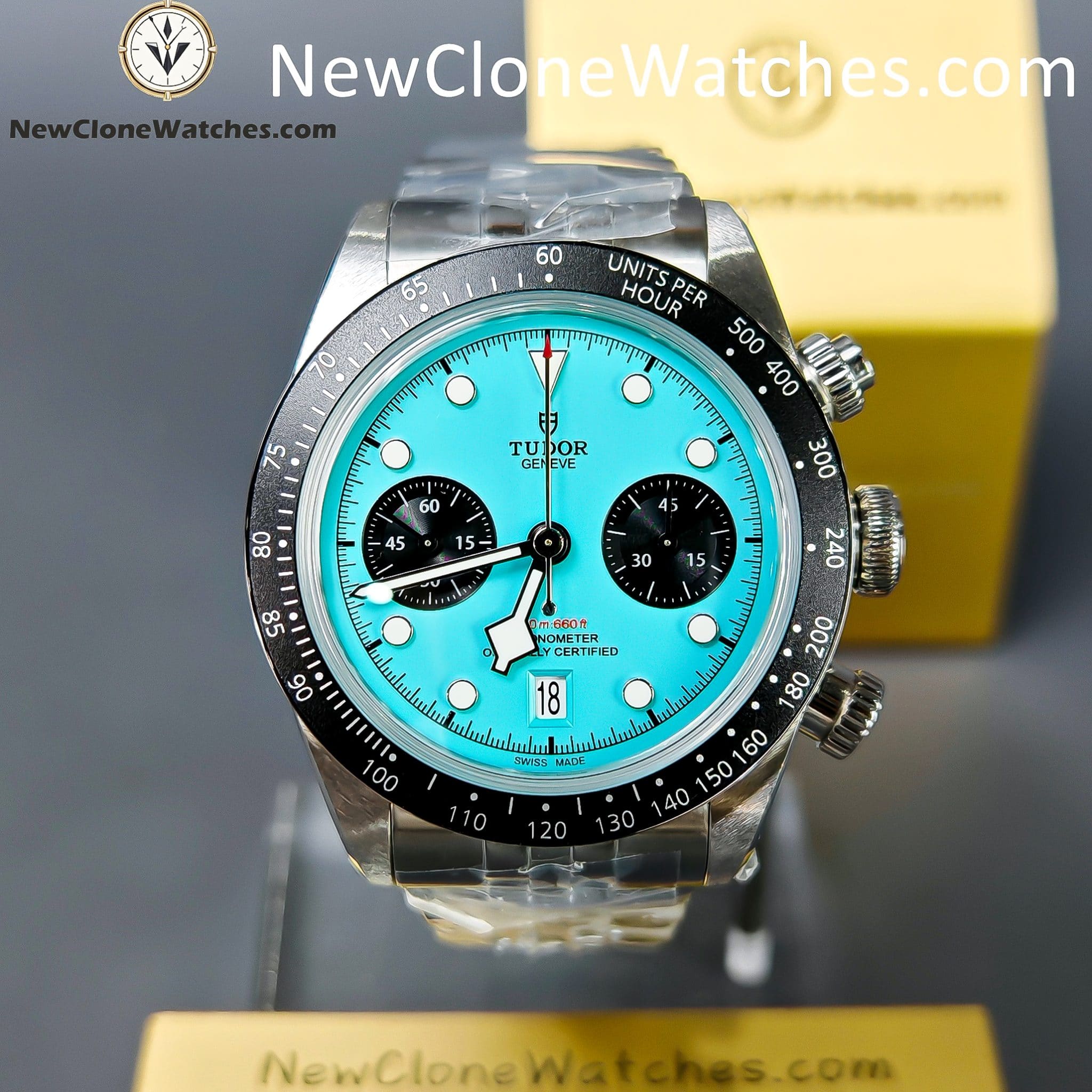 Tudor Super Clone Watches 1:1 Black Bay Chrono m79360n-0024 Blue & Black Dial 41mm