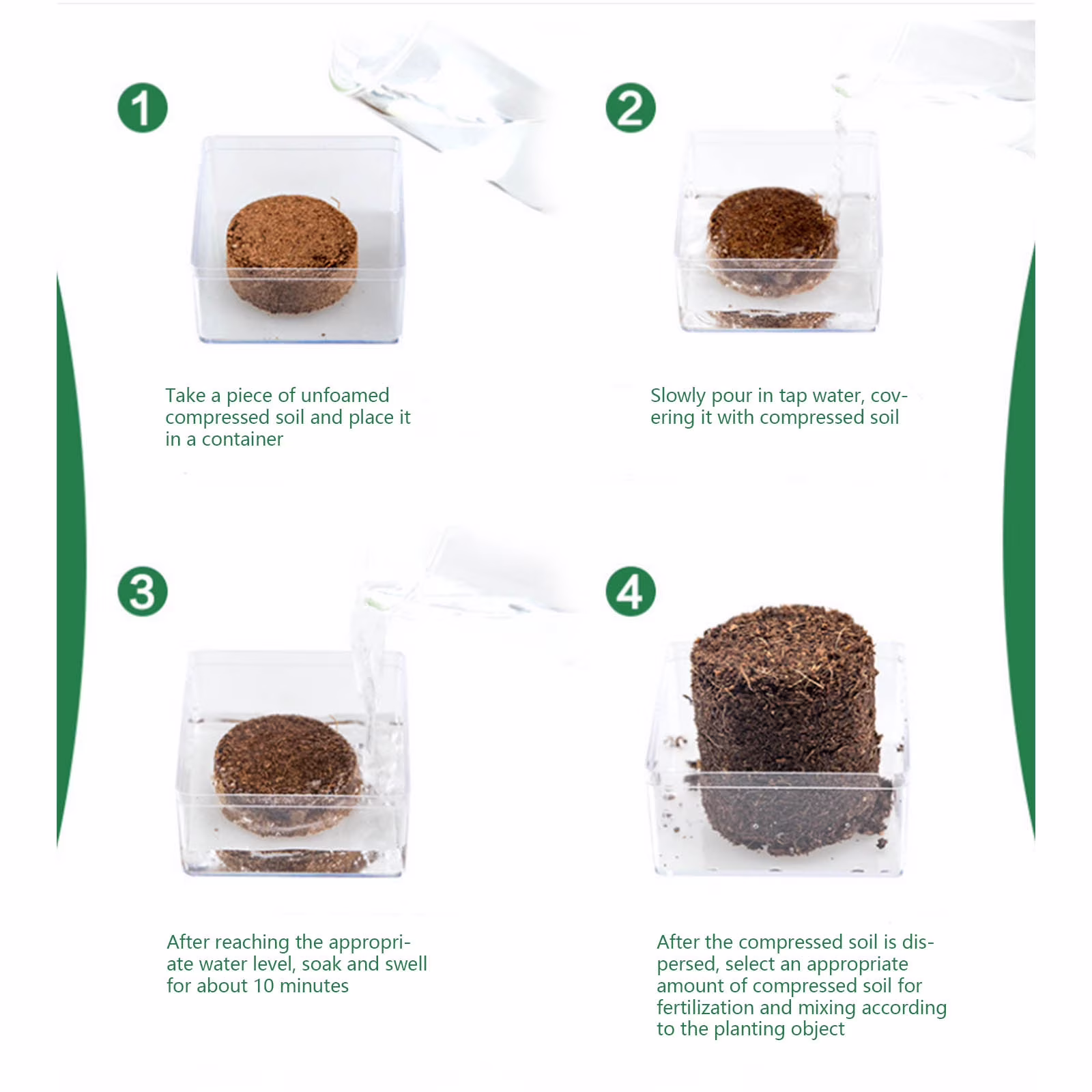 WZXPWT Coconut Brick, Coconut Fiber Block, Natural Coconut Soil Block