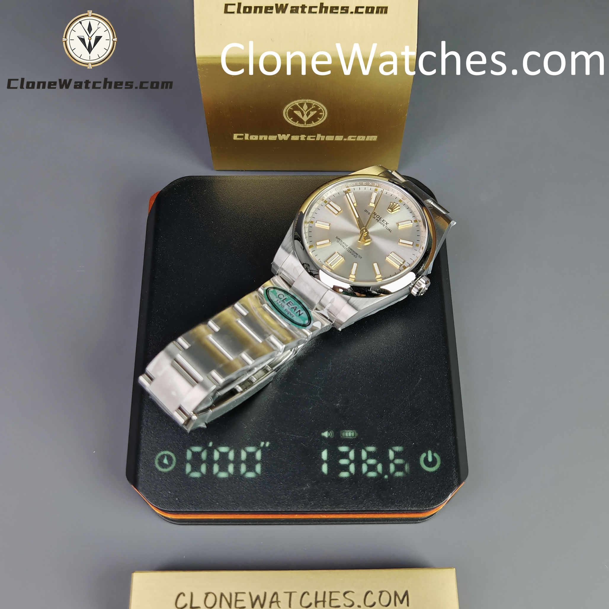 Rolex Super Clone Watches 1:1 Oyster Perpetual Silver Dial 41mm m124300-0001 3230 Movement