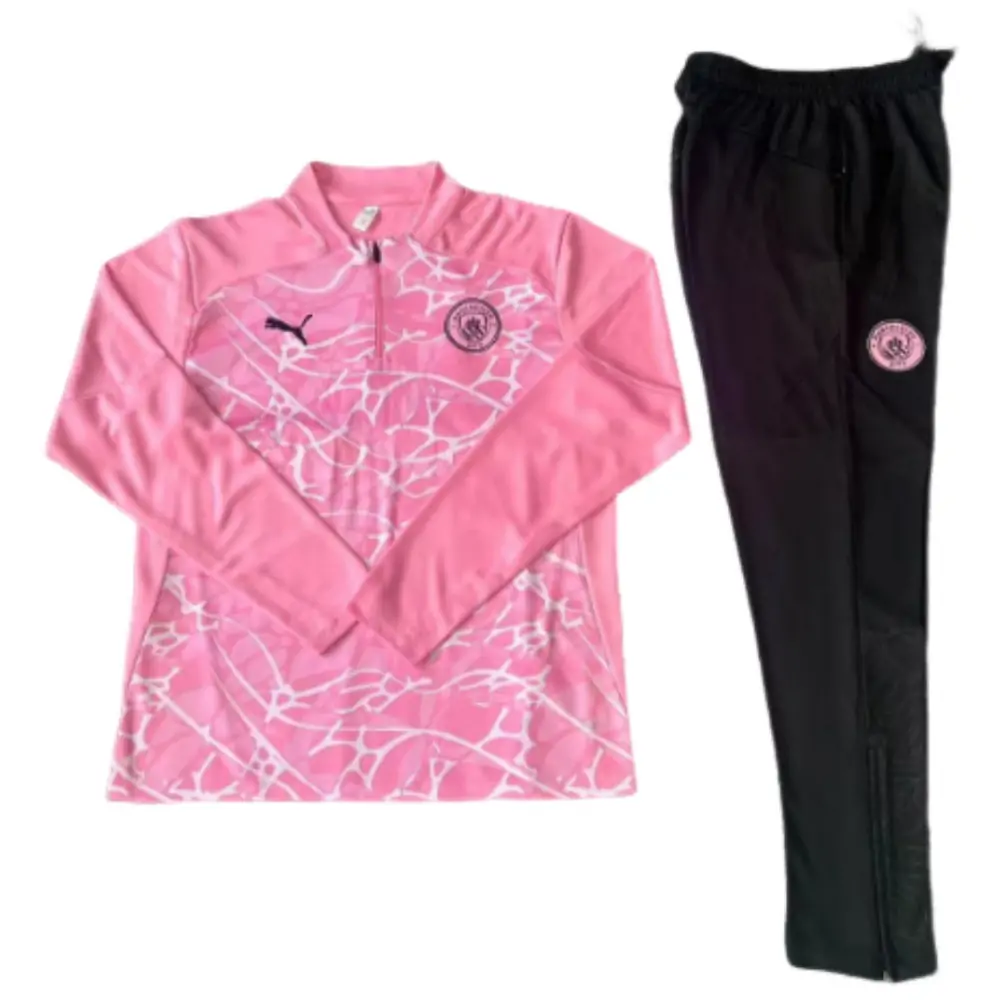 2024-25 New Season Manchester City Pink [Camouflage] Children's Training Suit