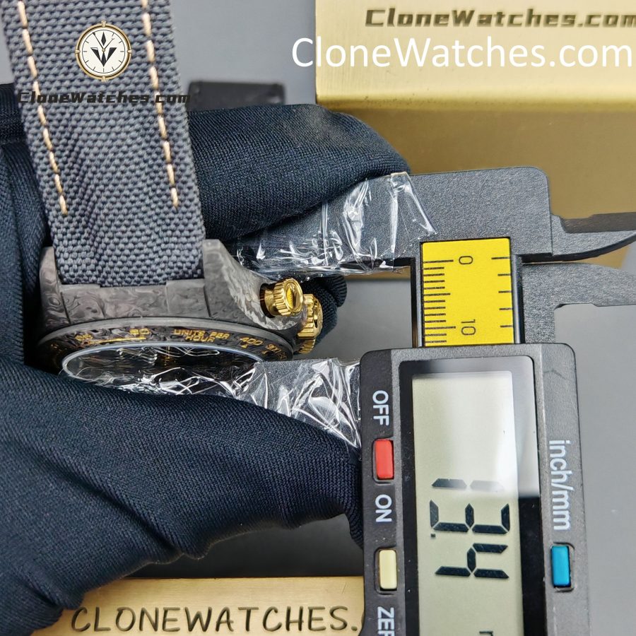 Modified Super Clone Watches 1:1 DiW Rolex Daytona NTPT Carbon “CREAM INVERT GOLD”