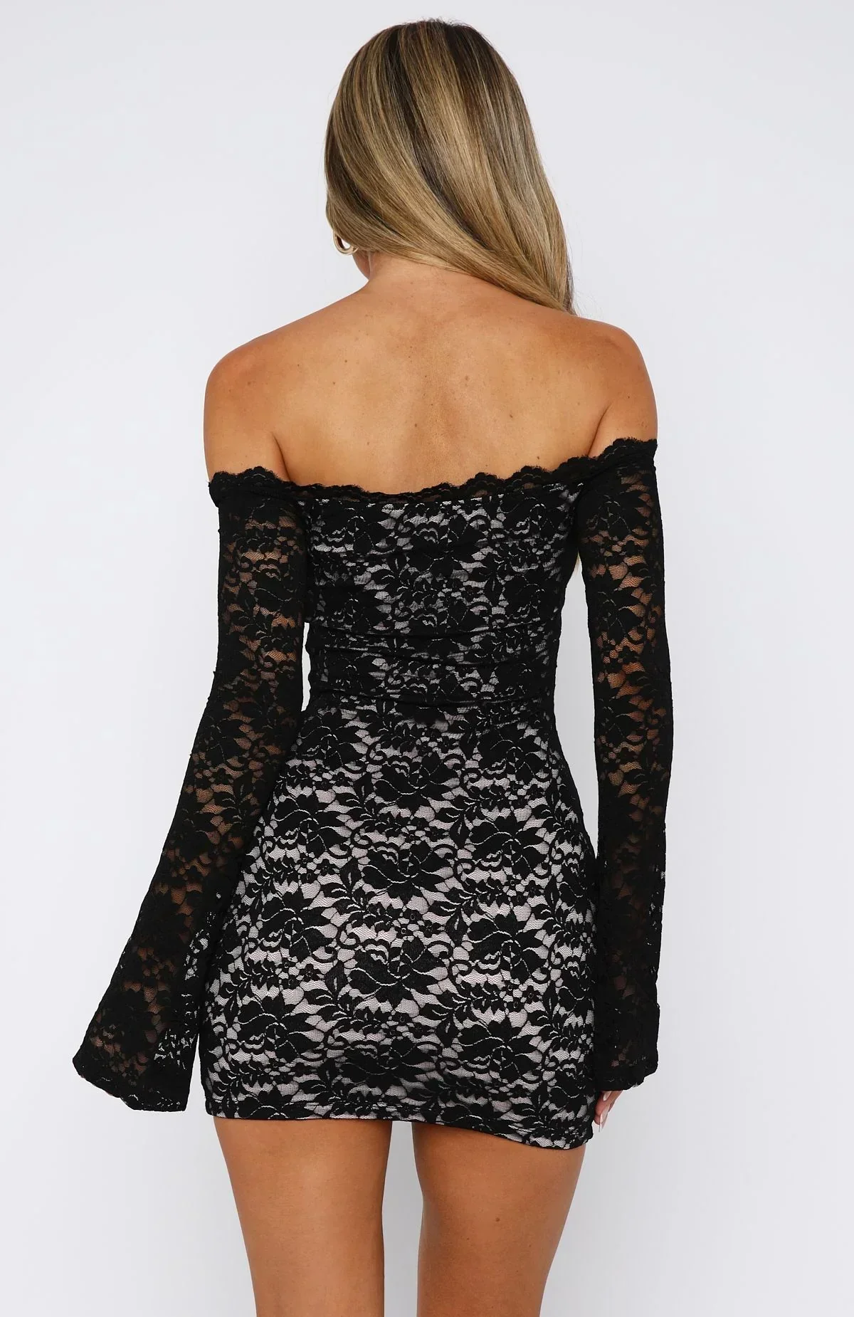 Run This Town Lace Mini Dress Black