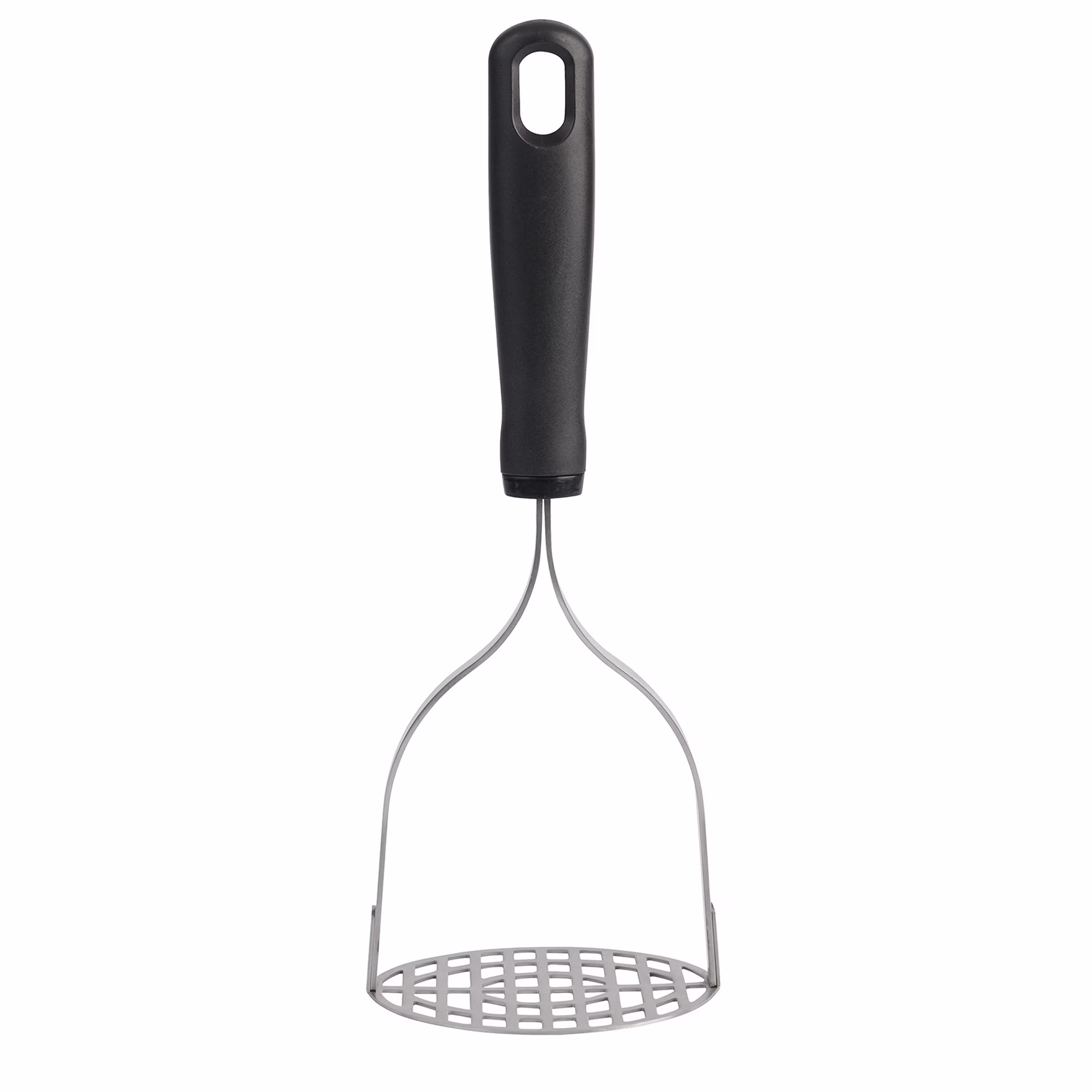 Mainstays 10" Stainless Steel Potato Masher, Black