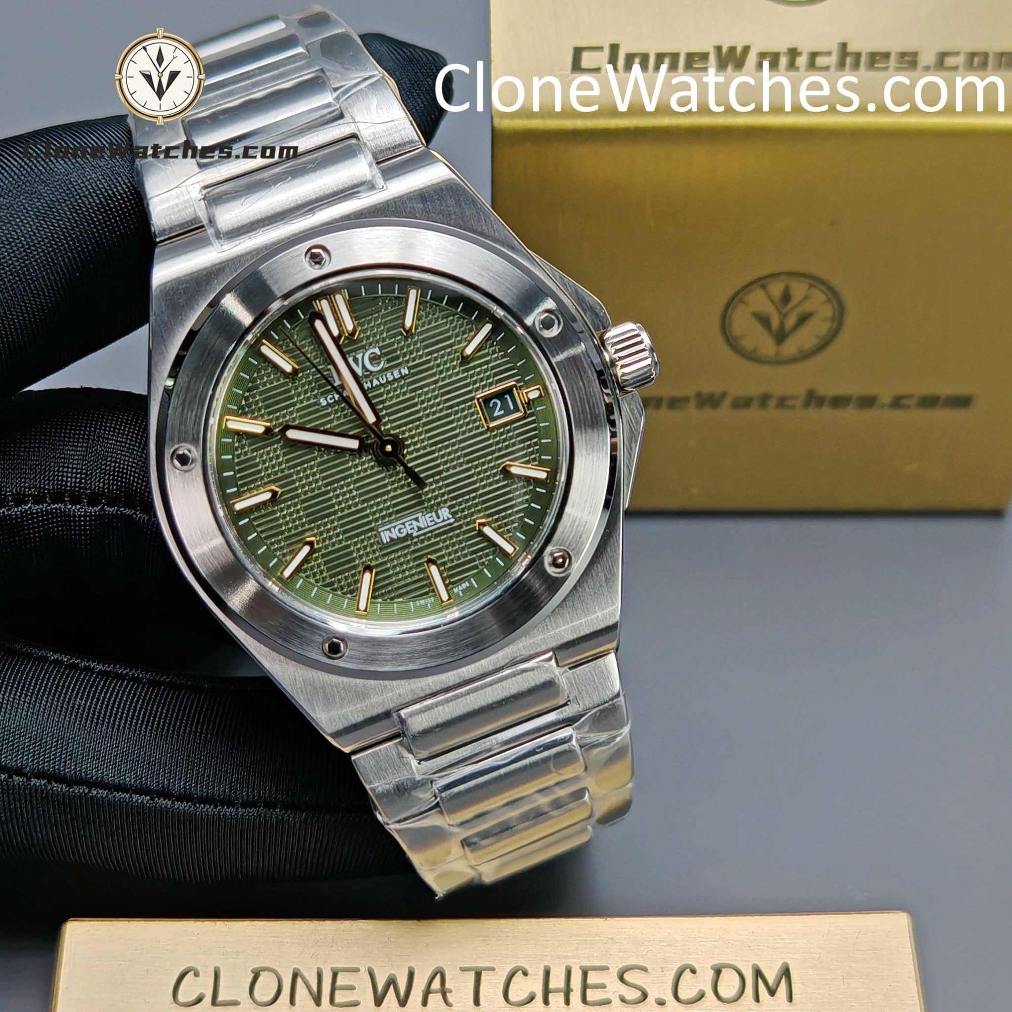 IWC Super Clone Watches 1:1 IW328908 Ingenieur Automatic 40 Green Dial
