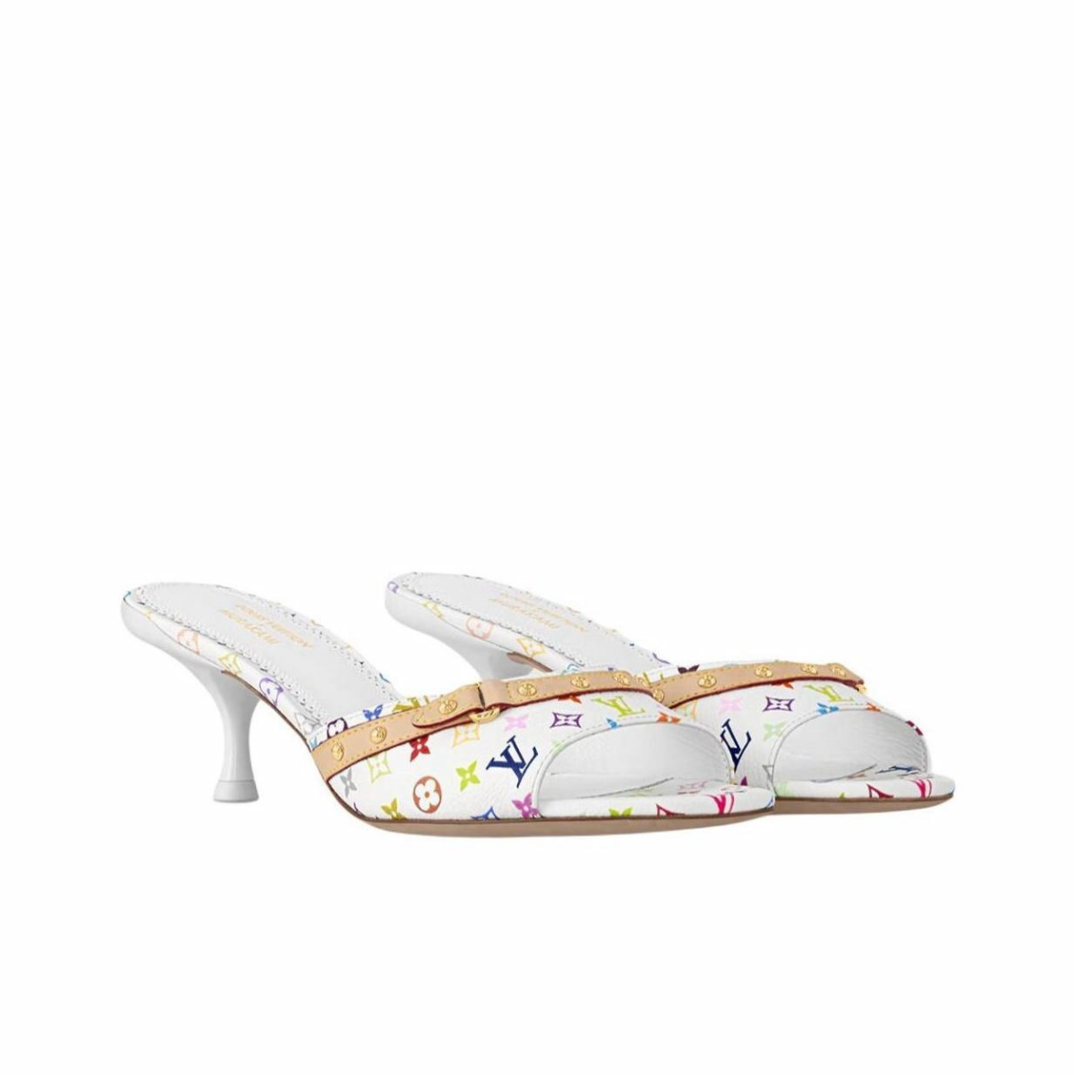 Louis Vuitton LV Takashi Murakami Leather Slippers