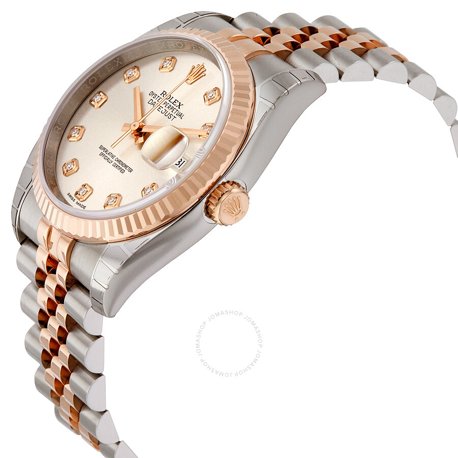 Rolex Datejust 36 Silver Dial Stainless Steel and 18K Everose Gold Jubilee Bracelet Automatic Men s Watch 116231SDJ（Lifetime free warranty+90-days replacement service & Refund!.）