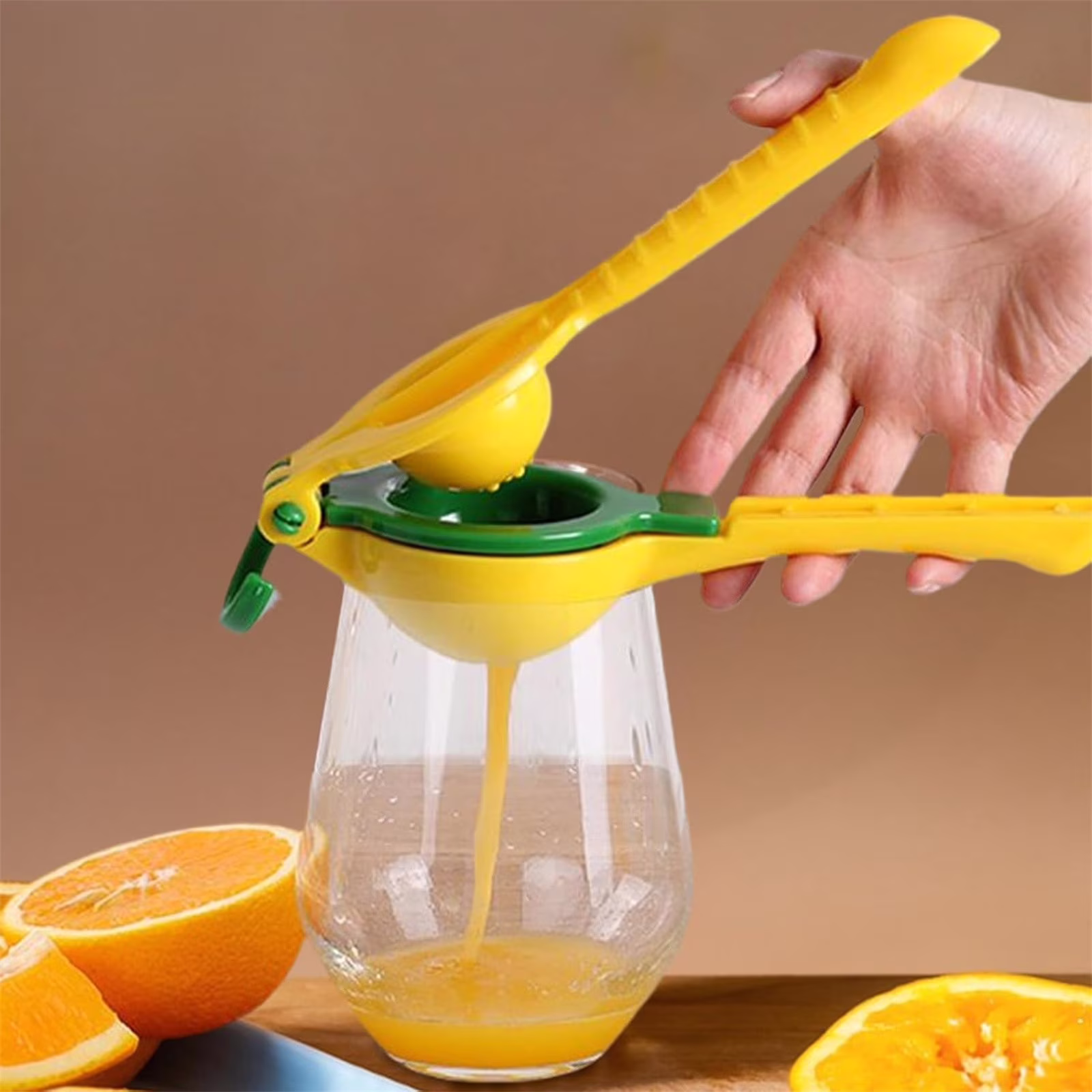 2-in-1 Stainless Steel Metal Lemon & Lime Squeezer Maximum Juice Extraction Hand Citrus Press,Ultra-Durable Manual Lemon Juicer & Lime Juicer,Easy to Clean Lemon Press
