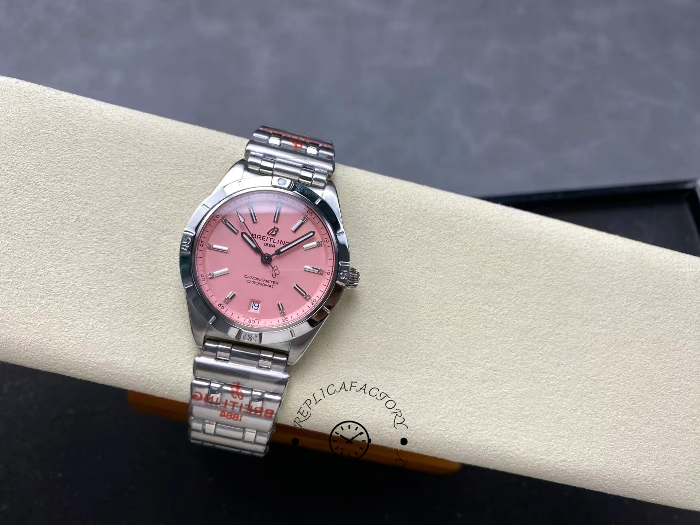 Breitling Chronomat 36mm Pink Dial A77310101K1A1 Replica