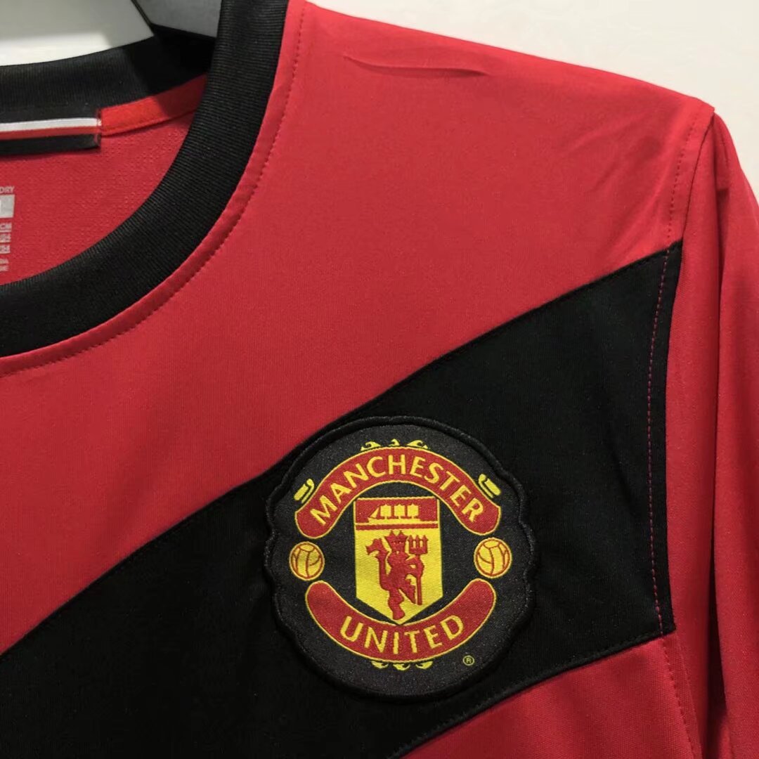 2010 Manchester United Home Long Sleeve Retro Jersey - Fans Edition