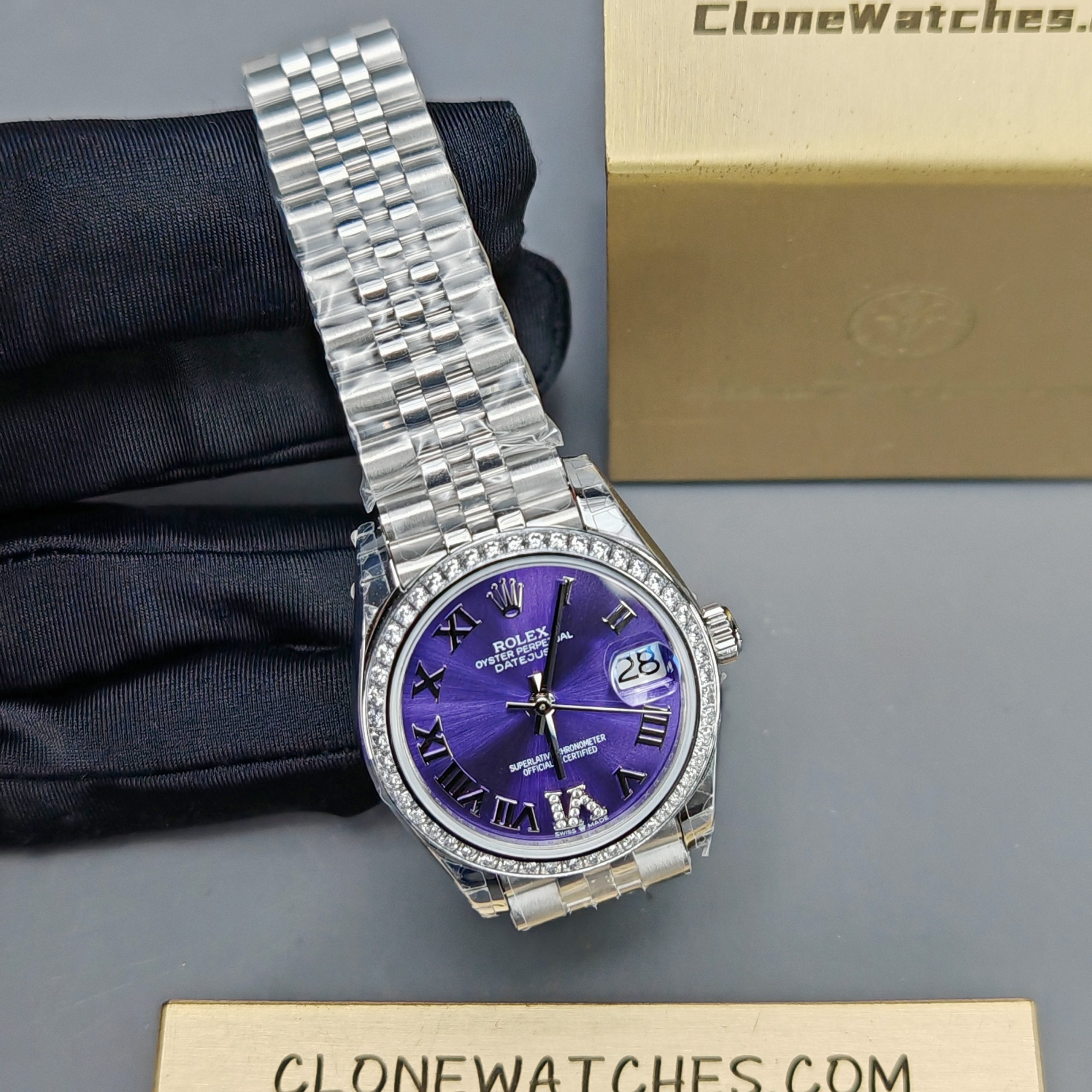 Rolex Super Clone Watches 1:1 DateJust m278384rbr-0030 Jubilee 31MM 2236 Movement