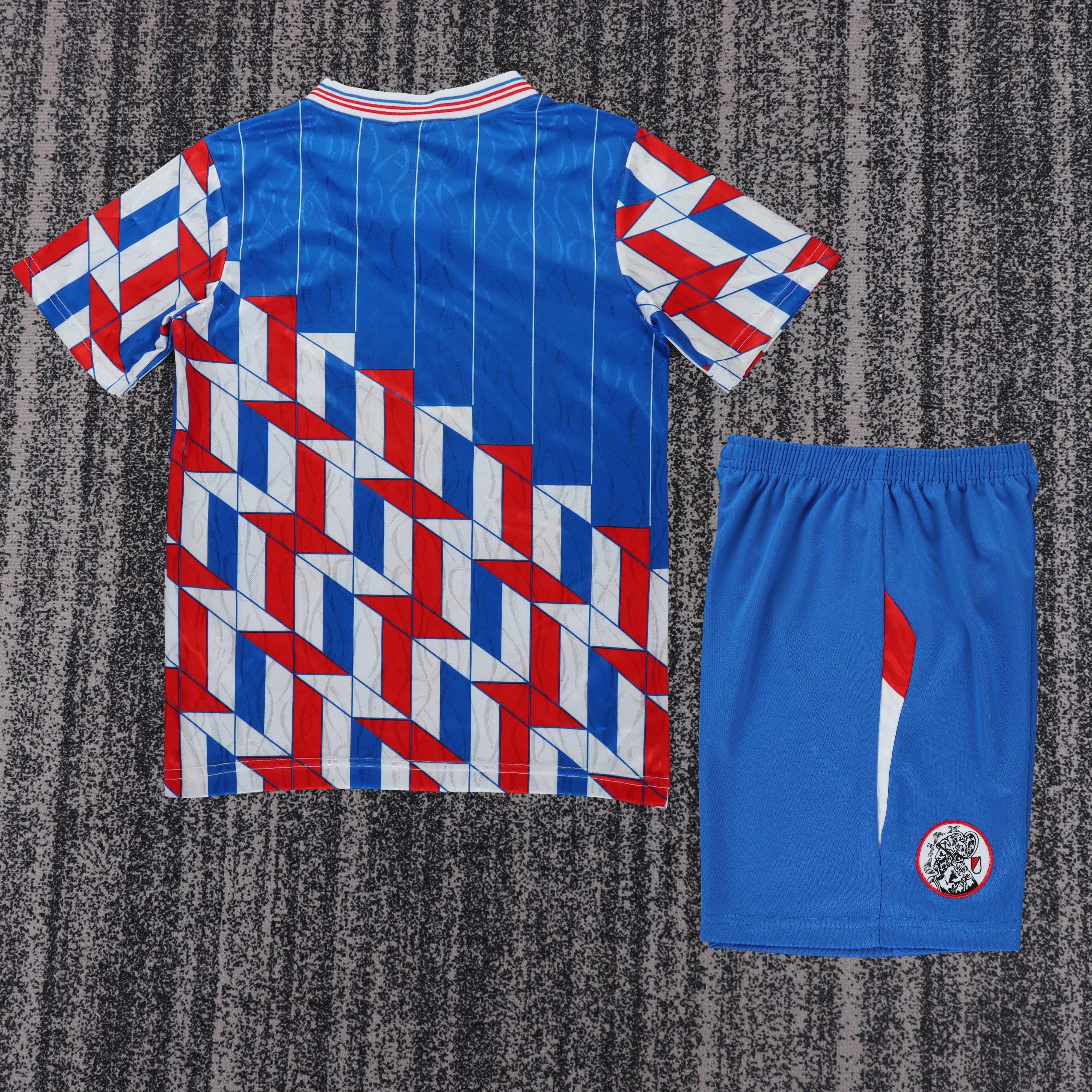 1989-90 Ajax Away Retro Children's Jersey Set - Fans Edition