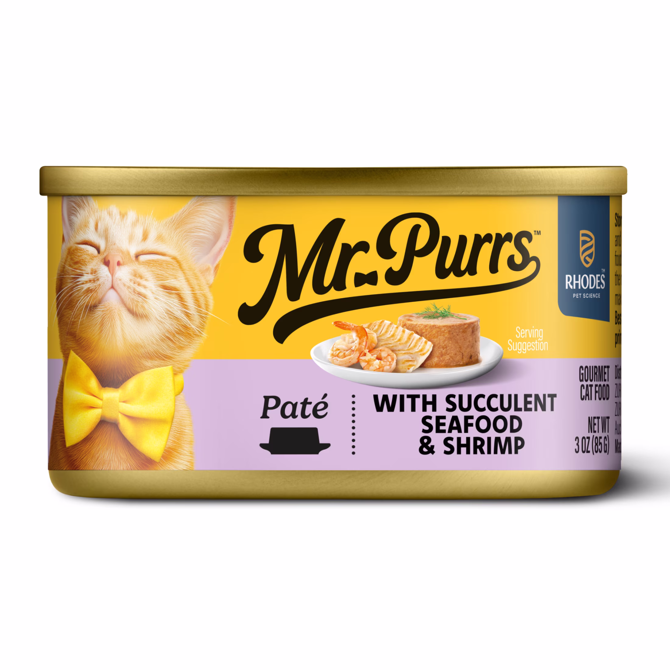 Mr Purrs Seafood & Shrimp Pate Wet Cat Food, 3 oz Can