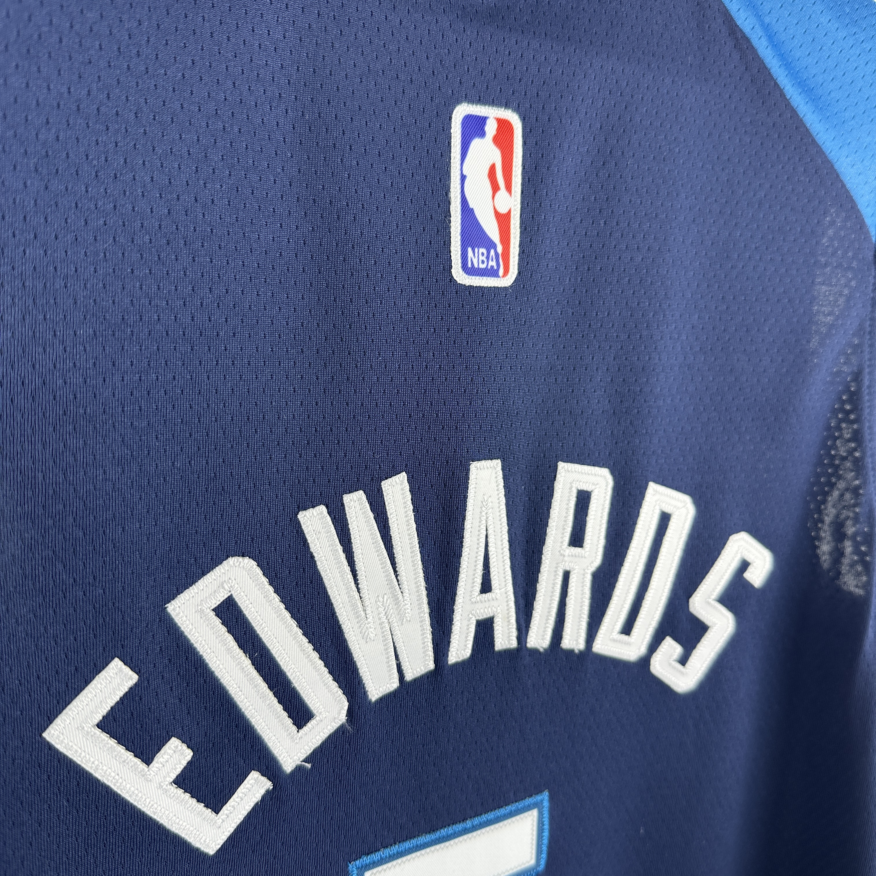 Embroidery Timberwolves Navy No. 5 Edwards