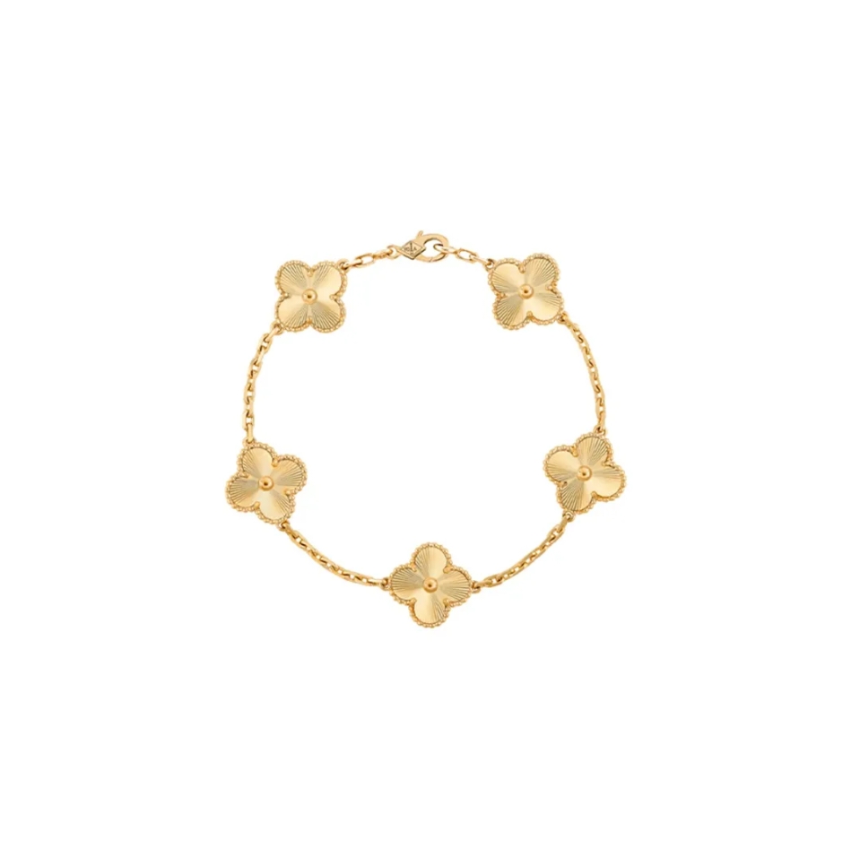 Van Cleef & Arpels Four Leaf Lucky Series 18K Gold Bracelet
