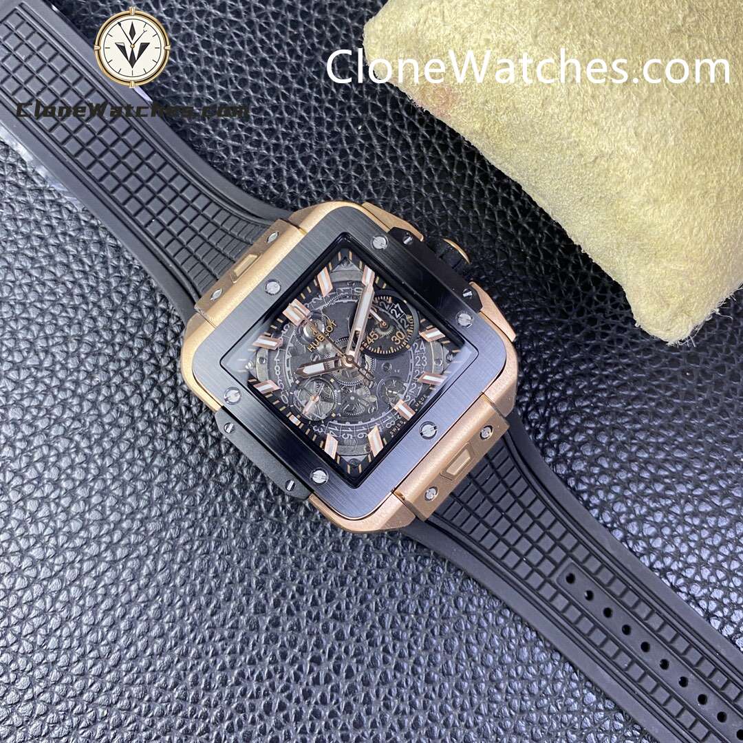 Hublot Super Clone Watches 1:1 Square Bang Unico King Gold Ceramic 42MM 821.OM.0180.RX