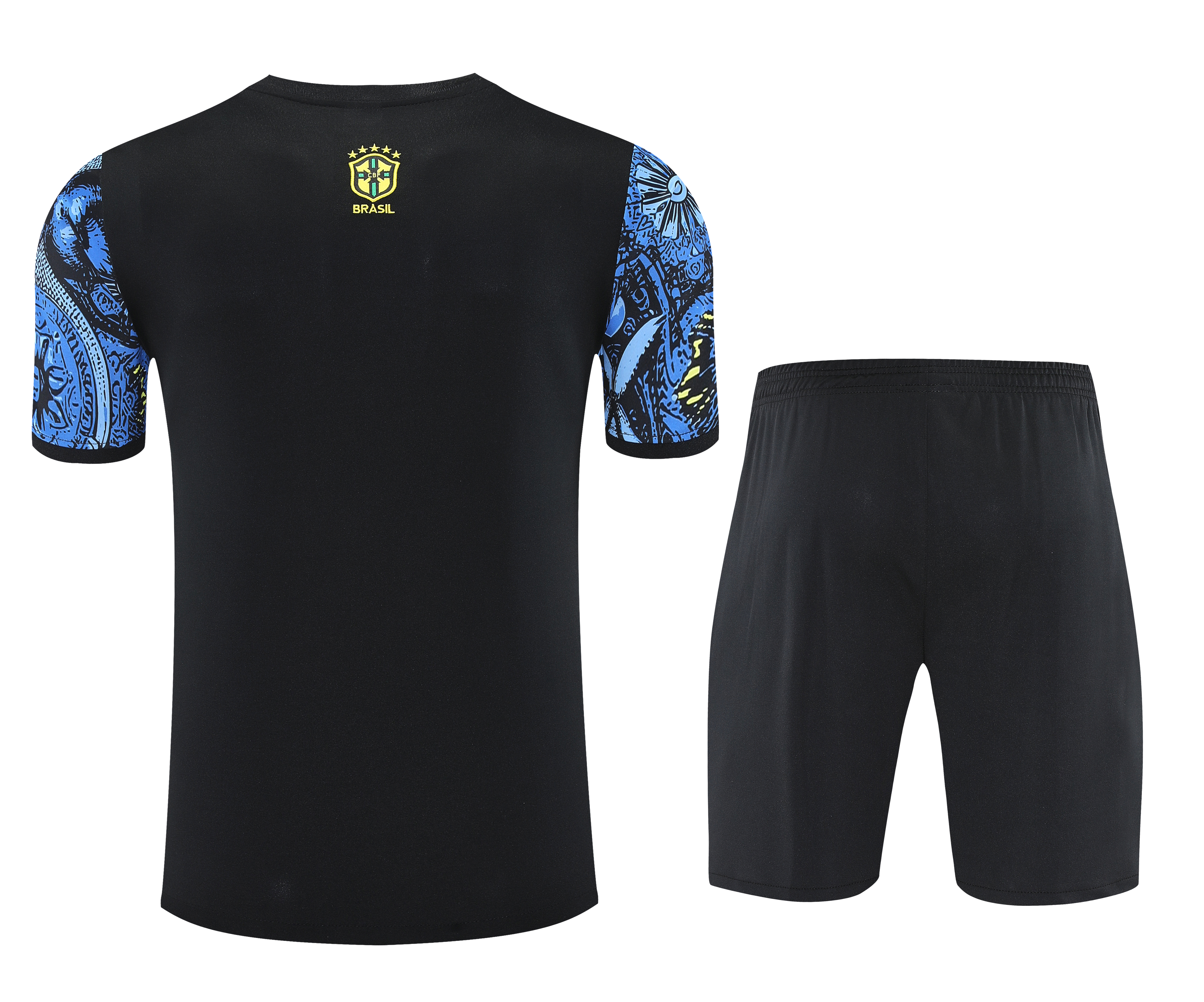 2025-26 Brazil short-sleeved training suit blue Jersey - Adult Set